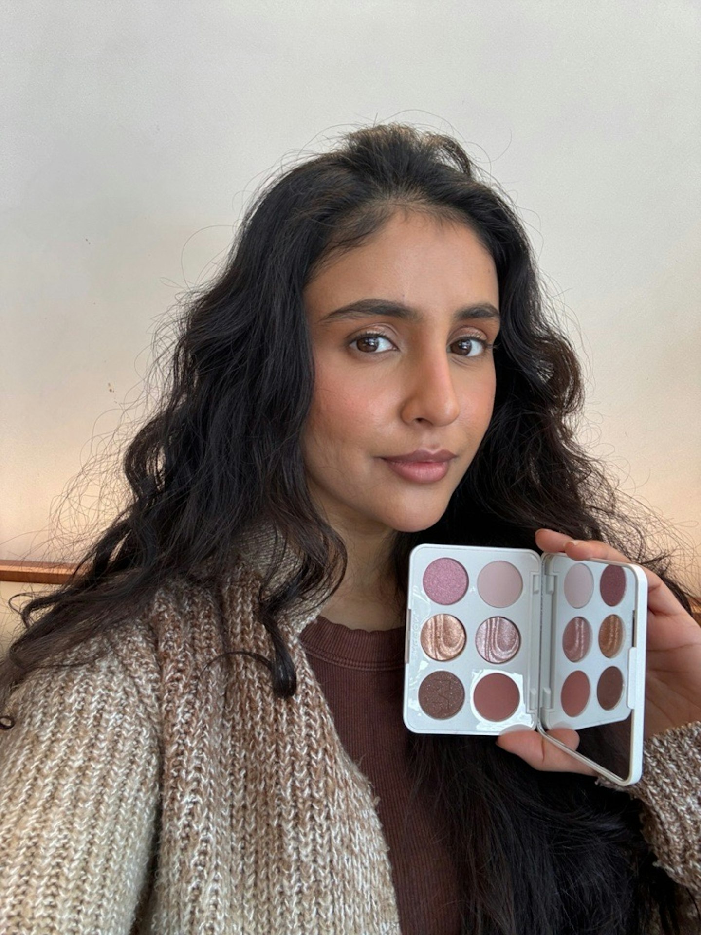 Sameeha Shaikh, beauty writer, using the Morphe Outer Spice Eyeshadow Palette