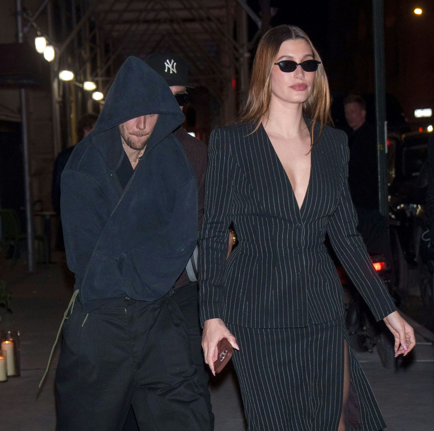 Justin Bieber and Hailey Bieber are seen on February 07, 2025 in New York City