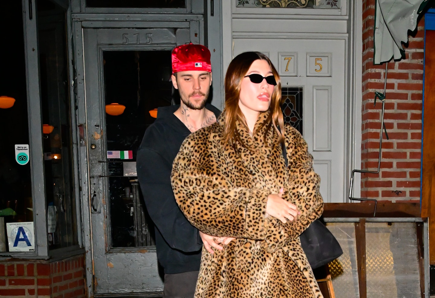 Justin Bieber and Hailey Bieber looking cosy in Brooklyn on 6 February 2025