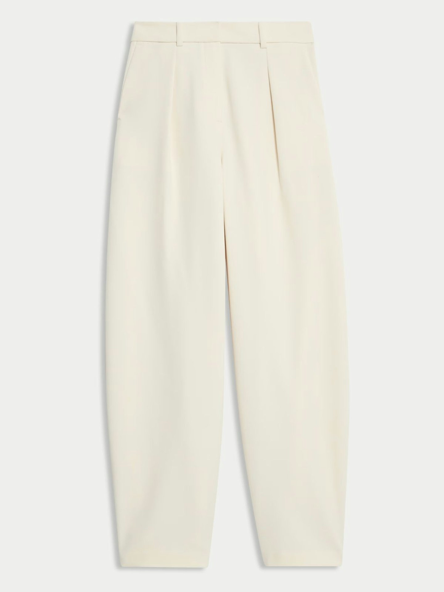 M&S, Tailored Pleat Front Barrel Leg Trousers