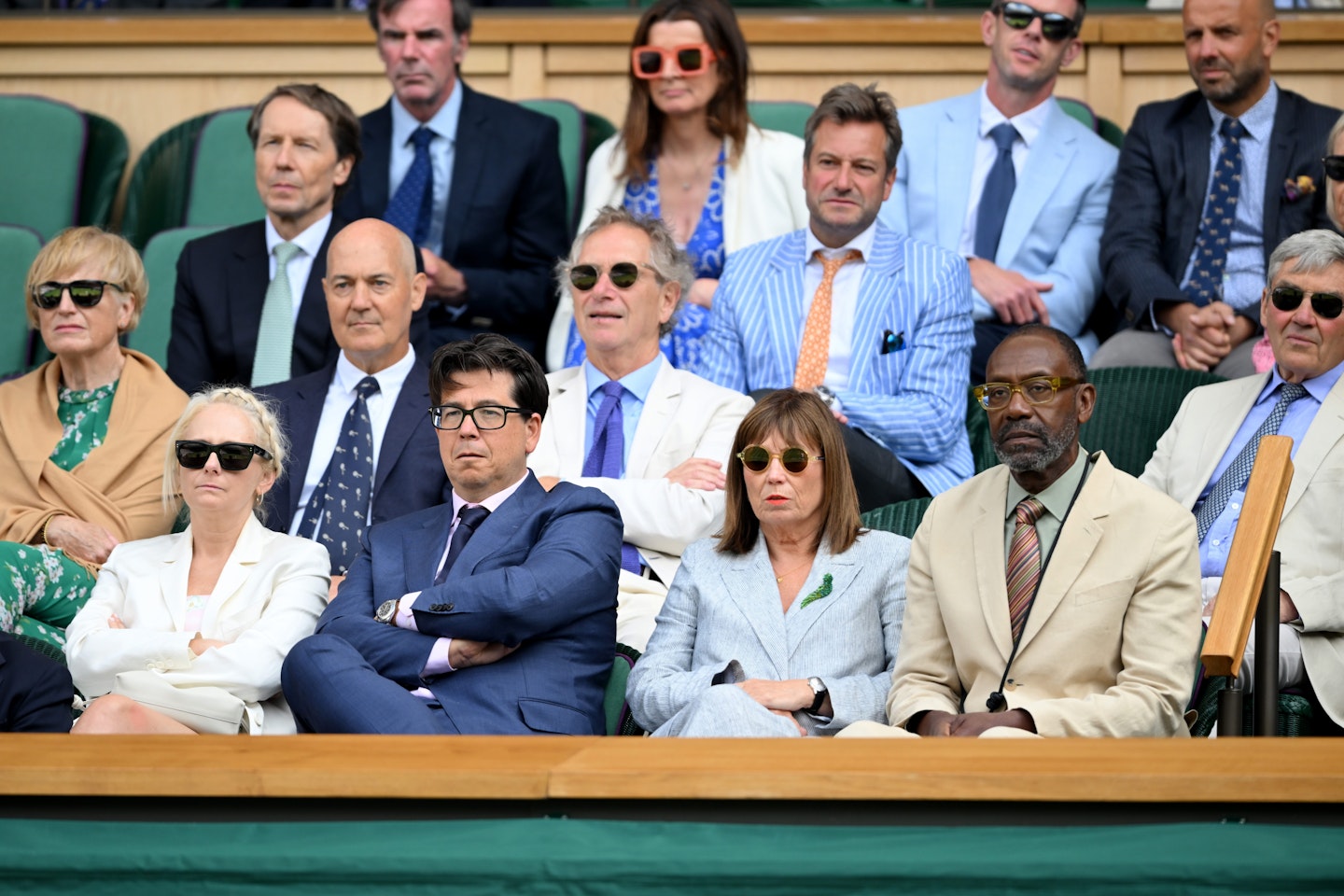 Michael McIntyre and wife, Kitty as well as Lenny Henry with wife Lisa Makin