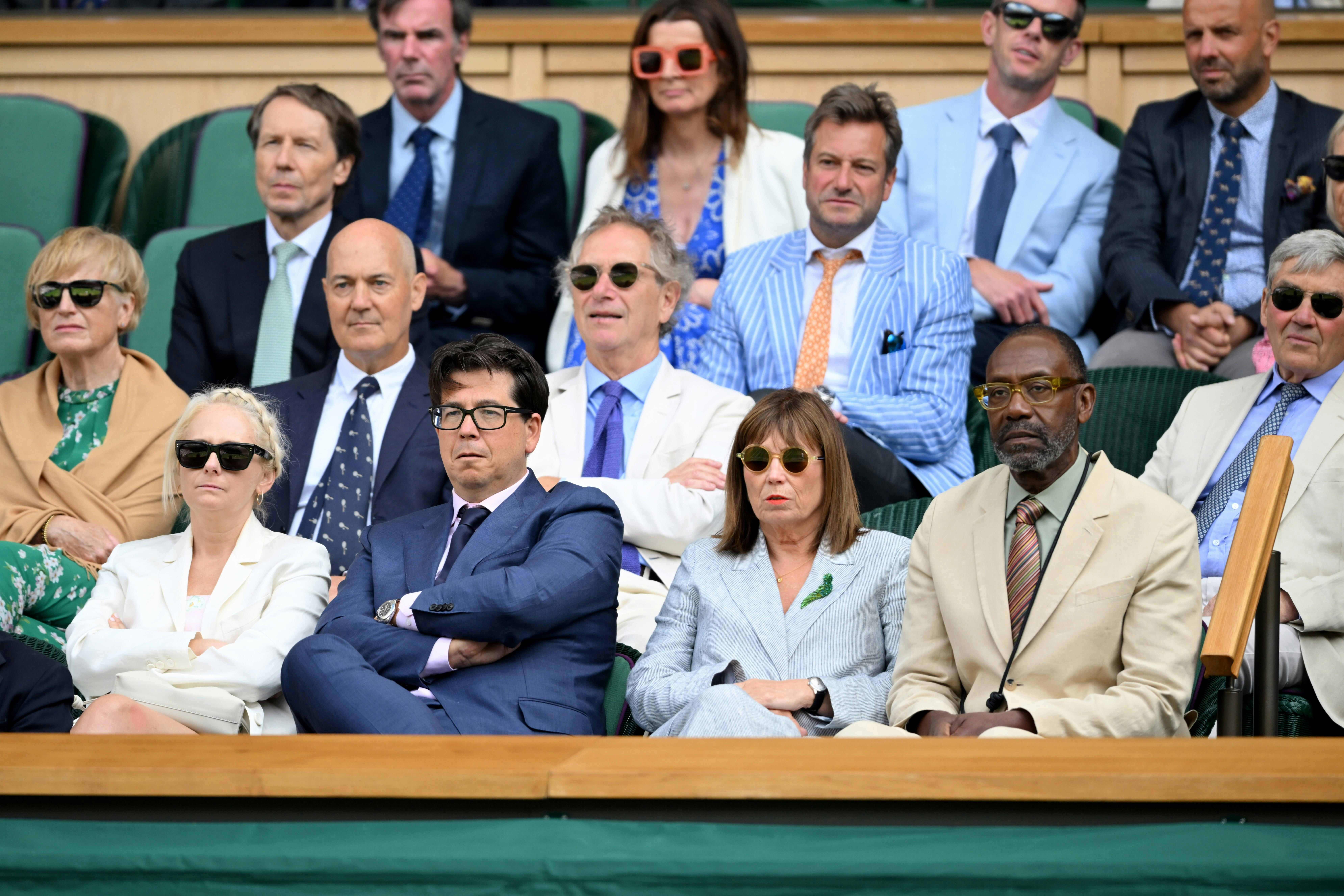 Michael McIntyre and wife, Kitty as well as Lenny Henry with wife Lisa Makin