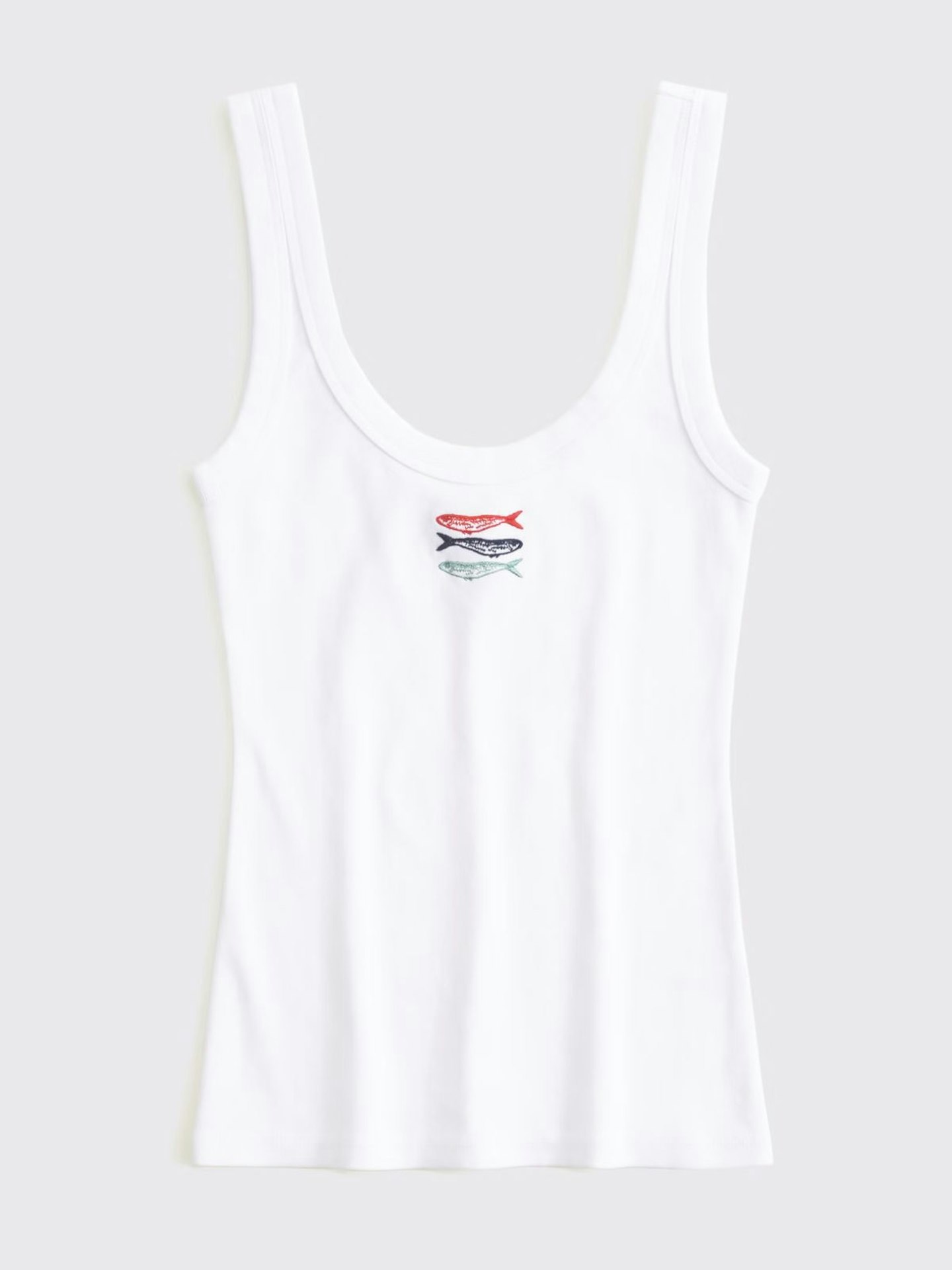 Abercrombie, Sardines Graphic Scoopneck Tank