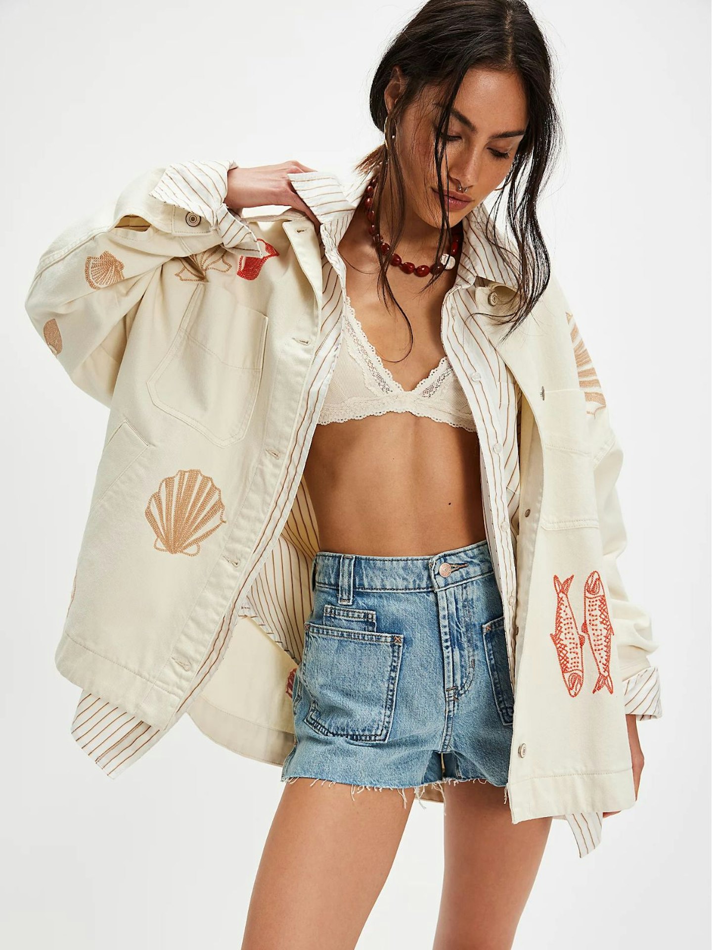 Free People, We Are The Free Madison City Embroidered Jacket