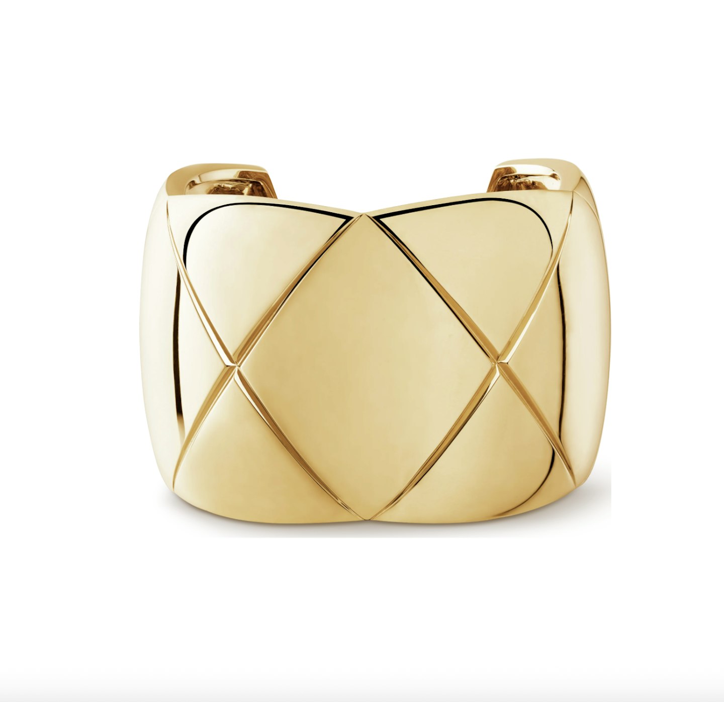 Chanel Coco Crush Cuff, Quilted Motif, 18K Yellow Gold