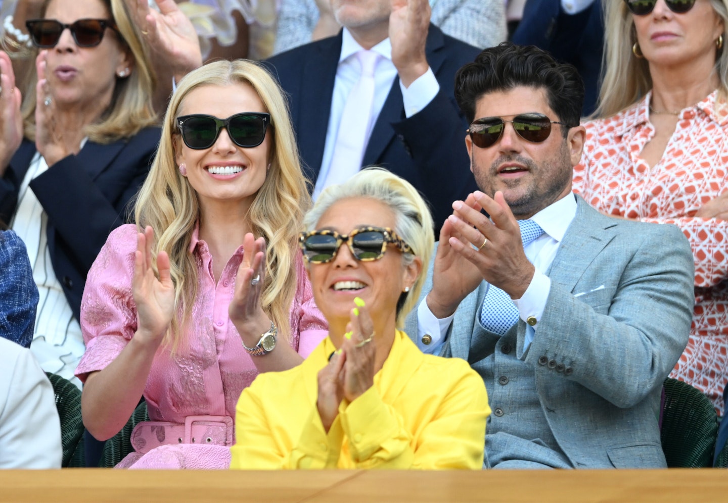 Singer Katherine Jenkins and husband, artist Andrew Levitas alongside Patti Röckenwagner