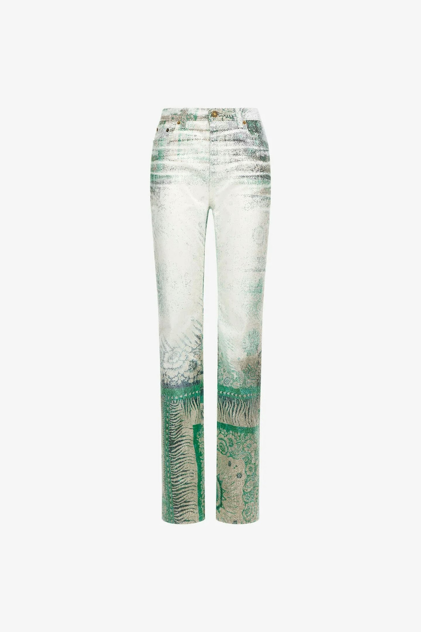 Roberto Cavalli Bandana Print Jeans