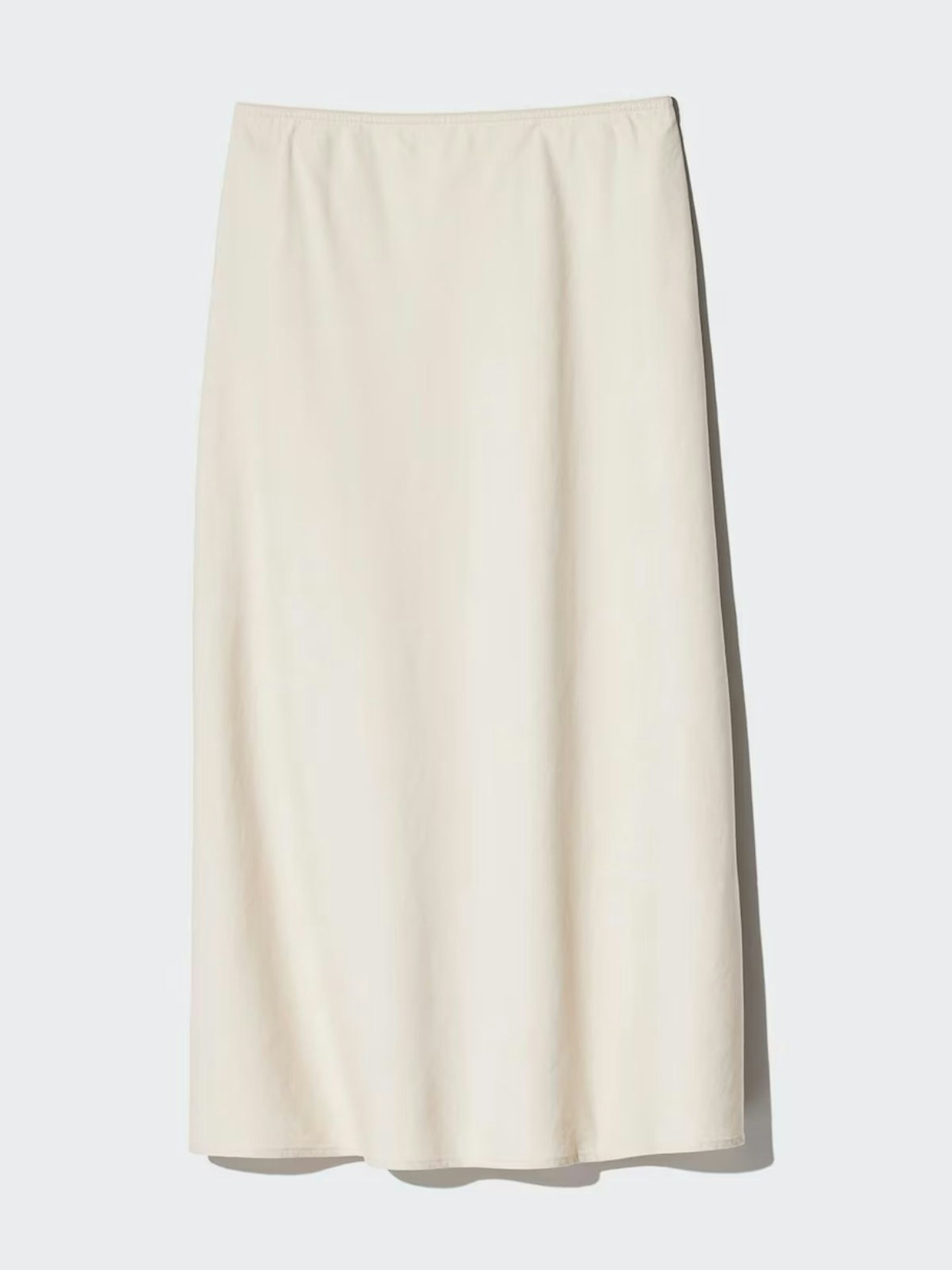 Linen Blend Skirt - Beige
