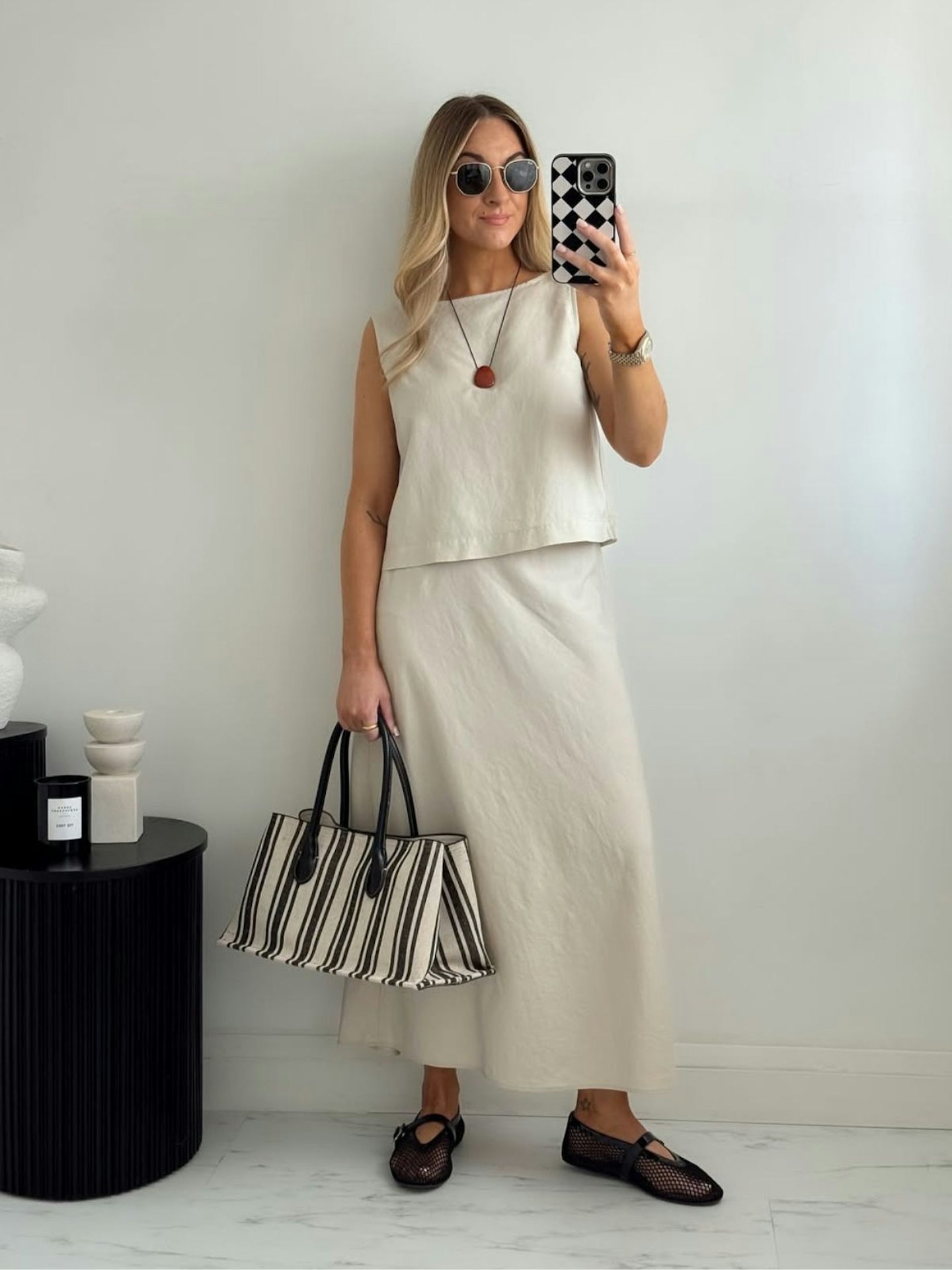 Uniqlo Linen Blend Skirt