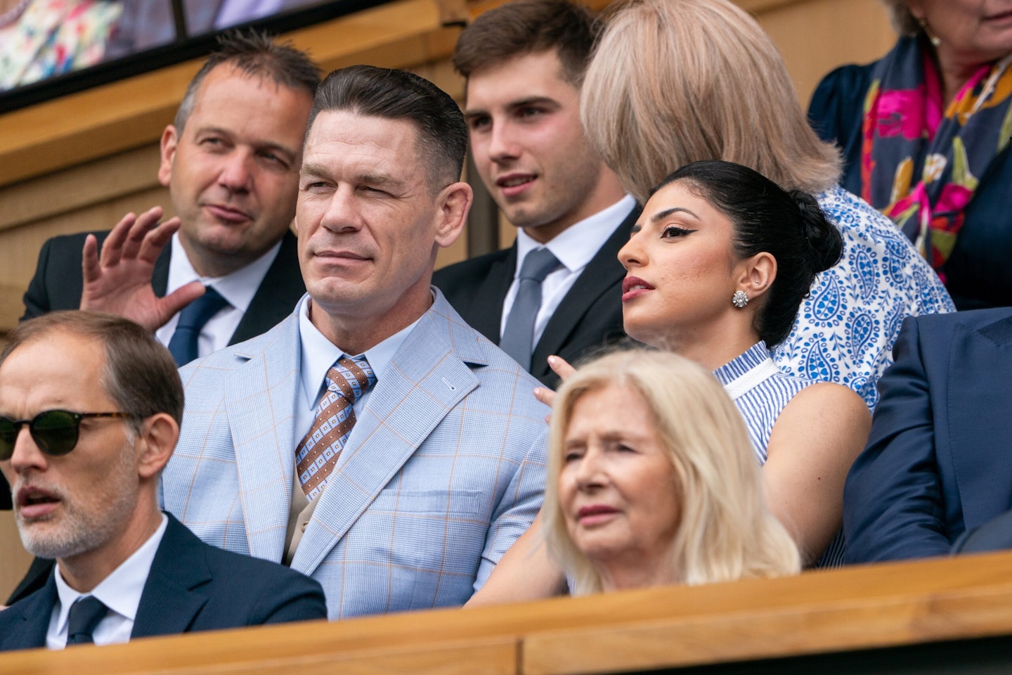 Wrestler turned Actor John Cena with wife Shay Shariatzadeh