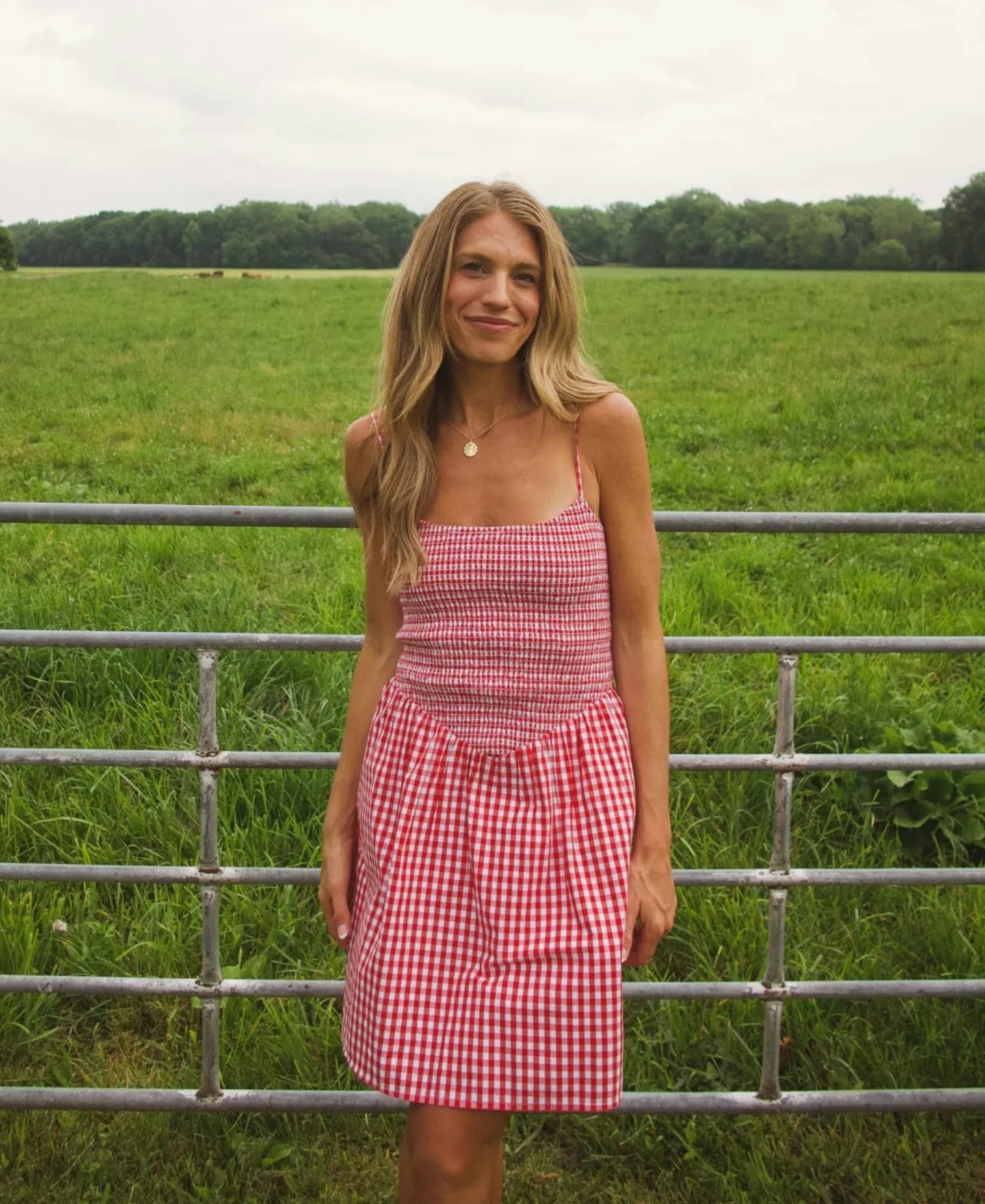 abercrombie dip dress gingham red