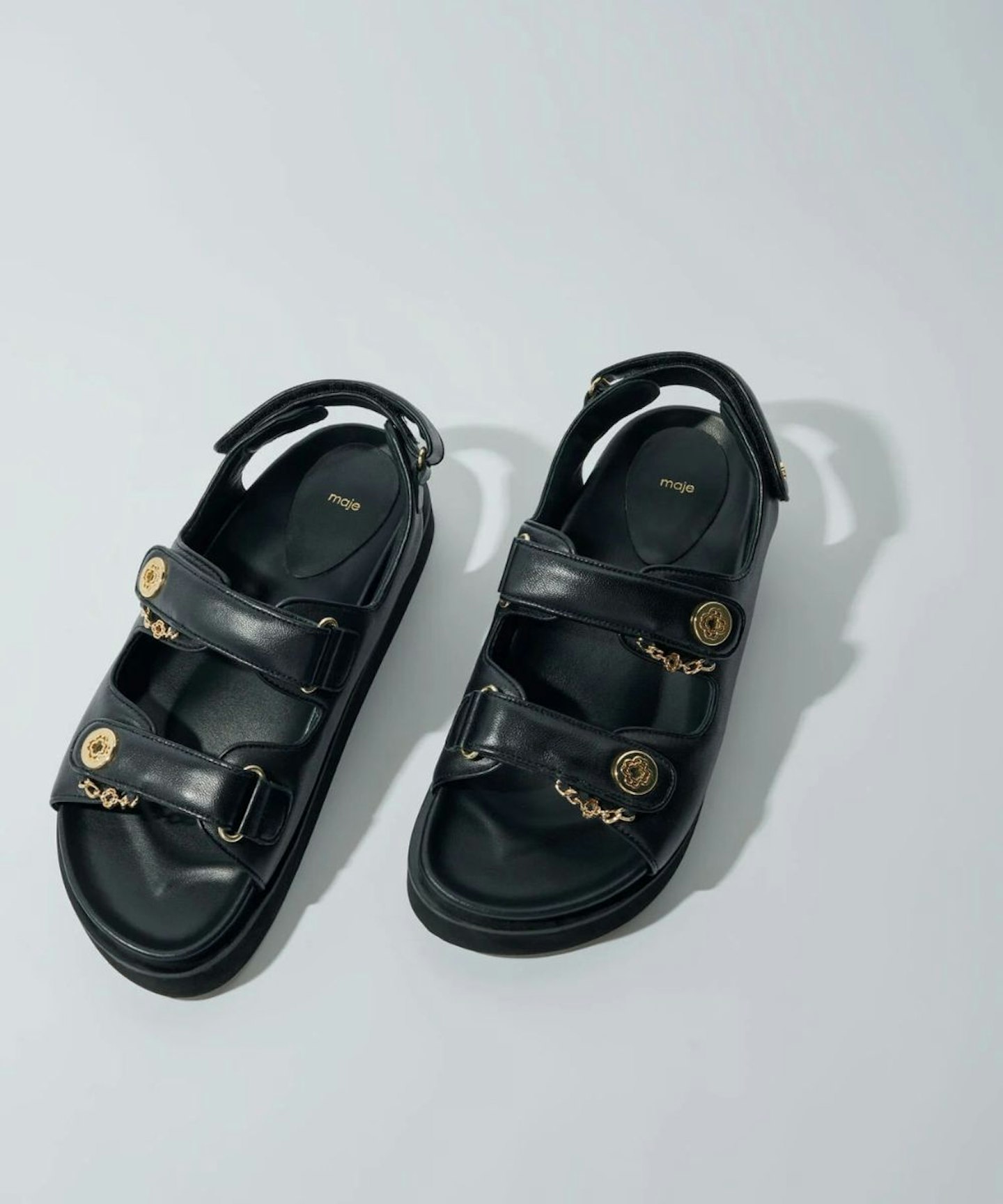 Maje, Flat Leather Sandals 