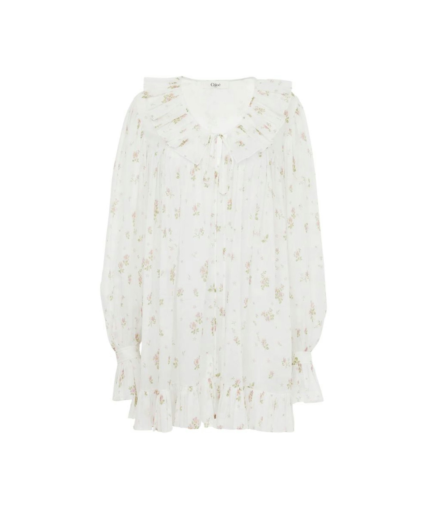 Chloé, Gathered Long-Sleeve Mini Dress