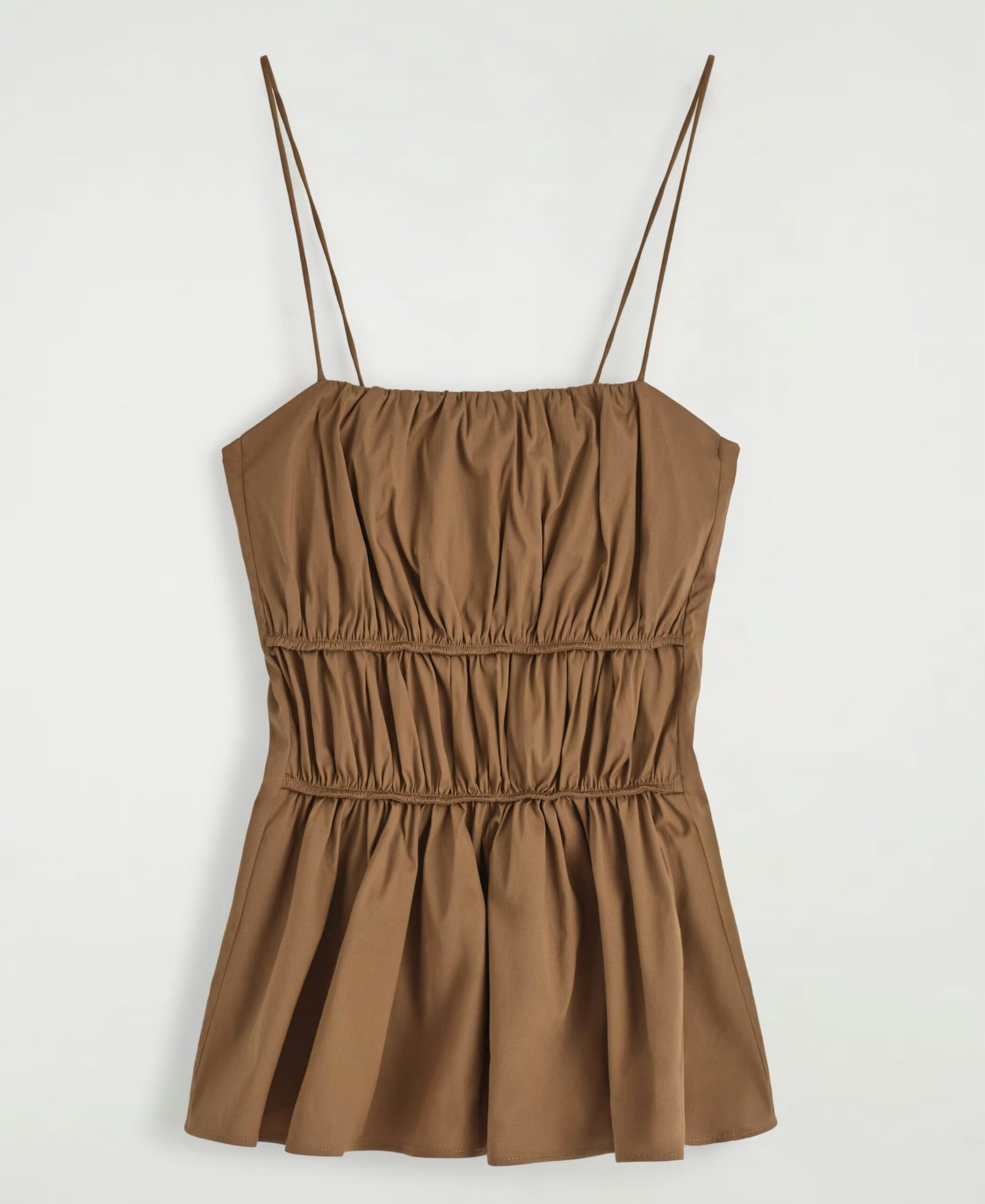 Gathered Top, Brown