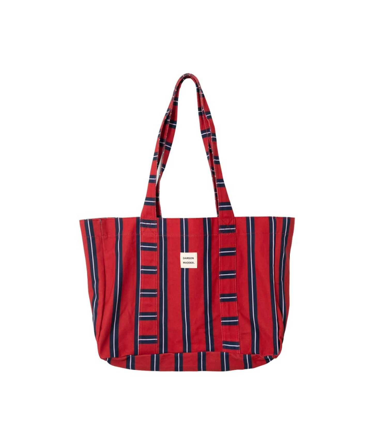 Damson Madder, DM Canvas Tote in Red Stripe