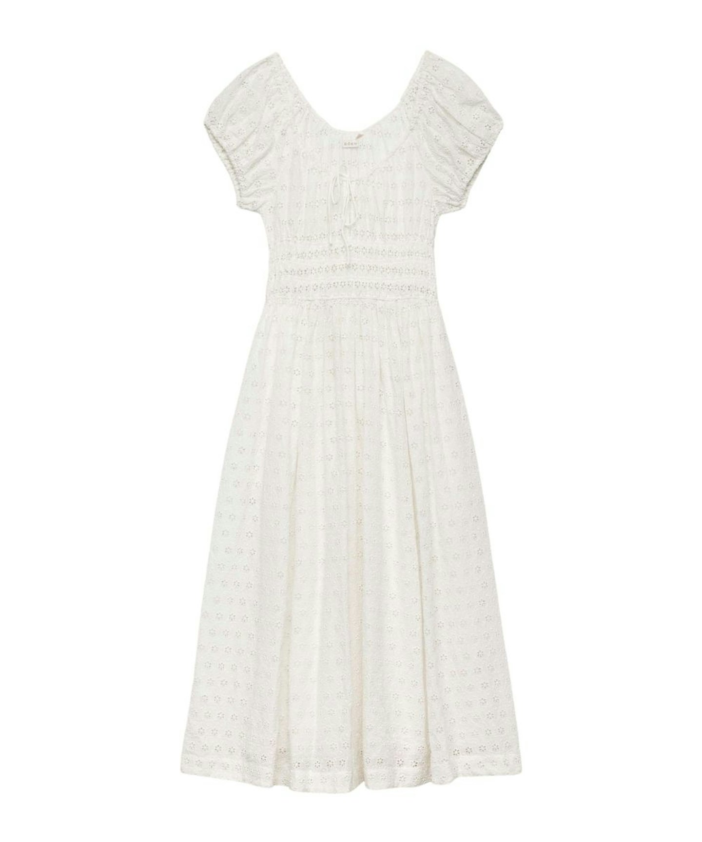 Dôen Quinn Dress in Salt Eyelet