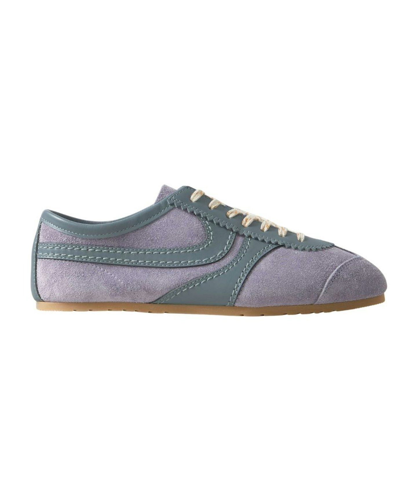Dries Van Noten, Leather-Trimmed Suede Sneakers in Lilac
