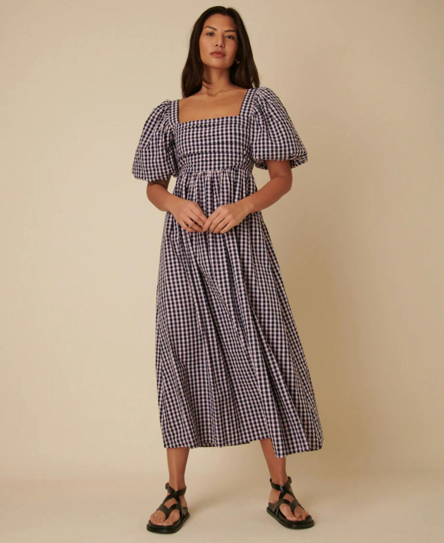 Nova Mini Dress - Blue and Pink Gingham