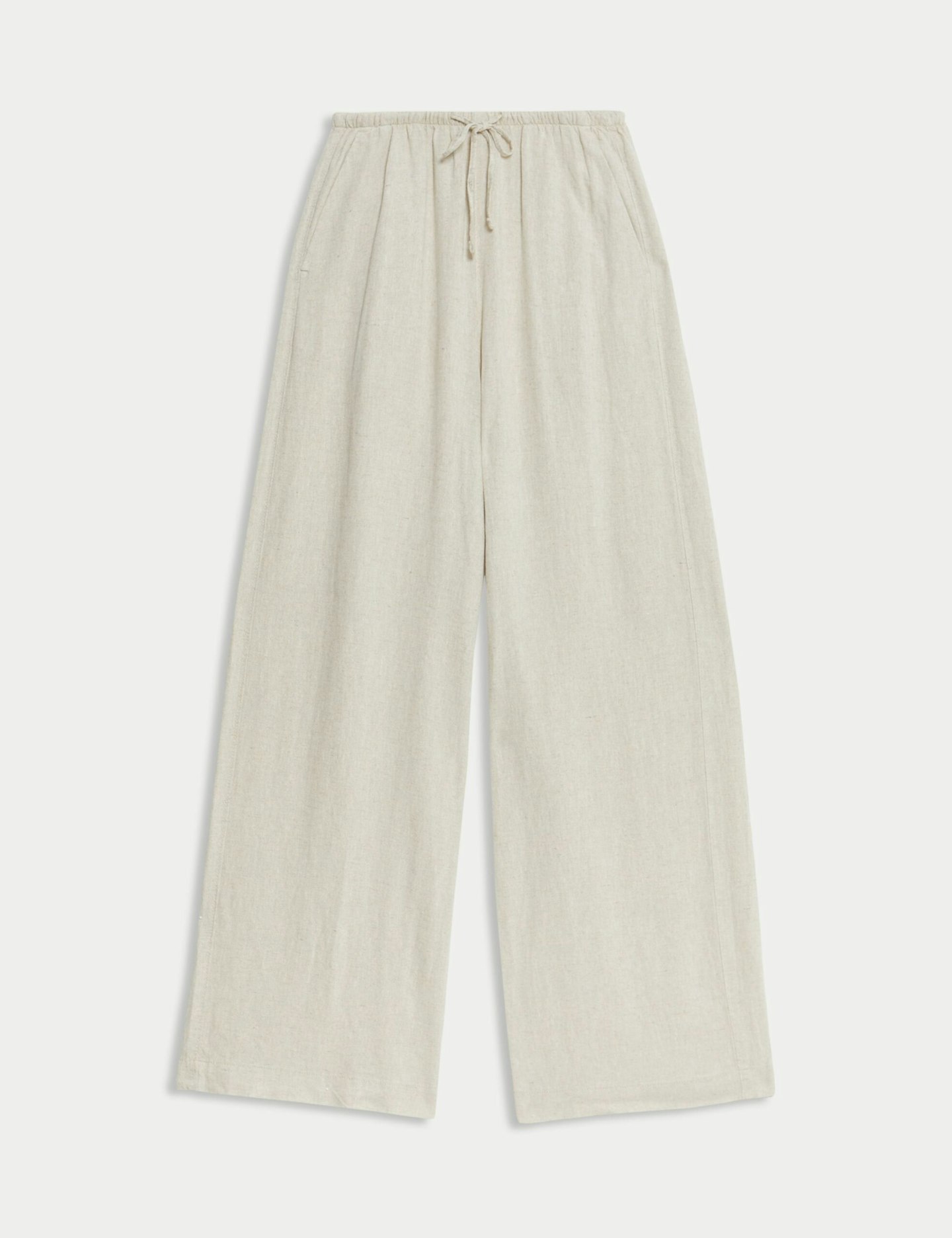 Marks and Spencer, Linen Blend Wide Leg Trousers