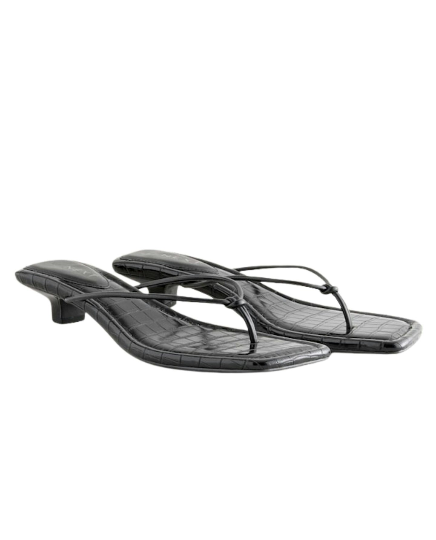 Next, Forever Comfort® Square Toe Post Low Heels