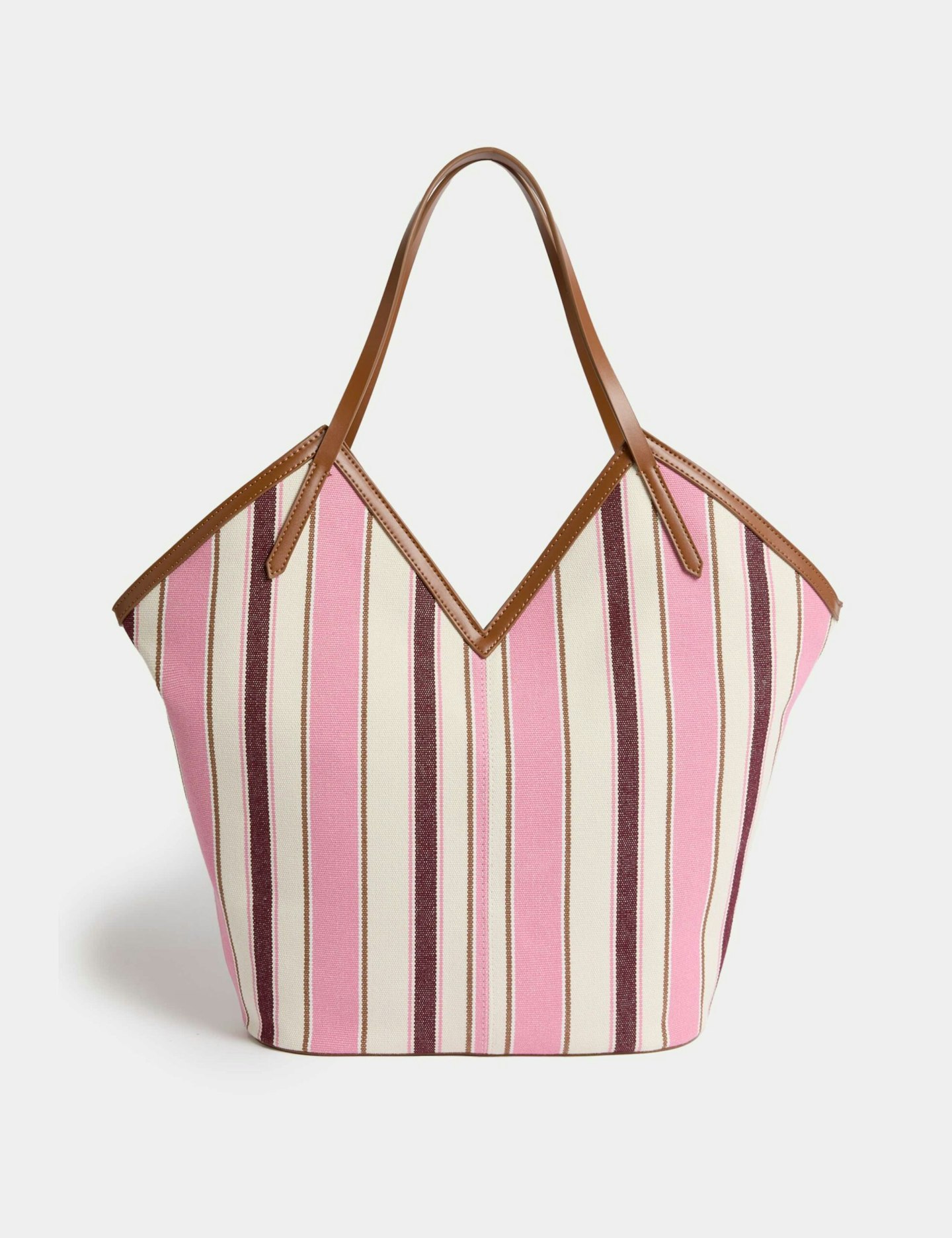 M&S, Canvas Striped Tote Bag