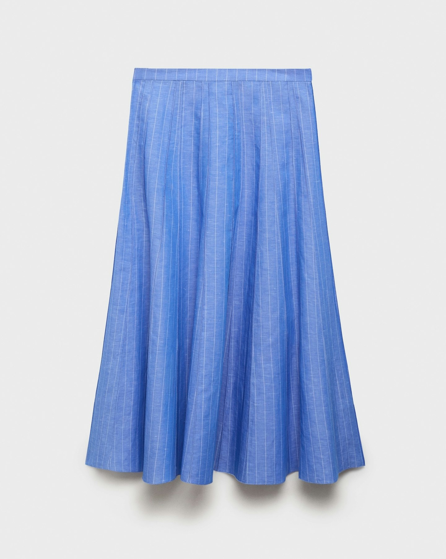 Mango, Striped Linen-Blend Skirt