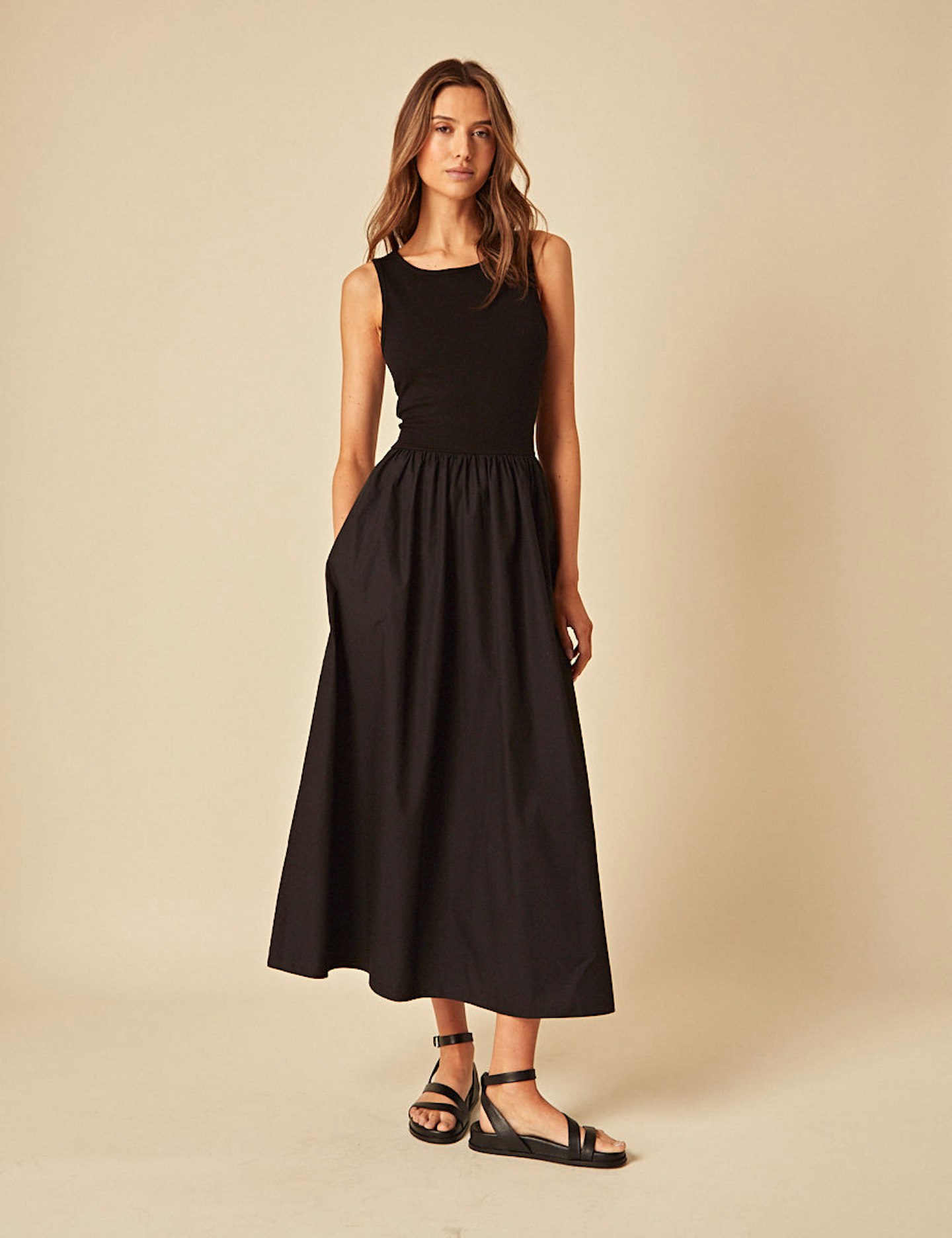 Nobody's Child, Black Vera Midi Dress
