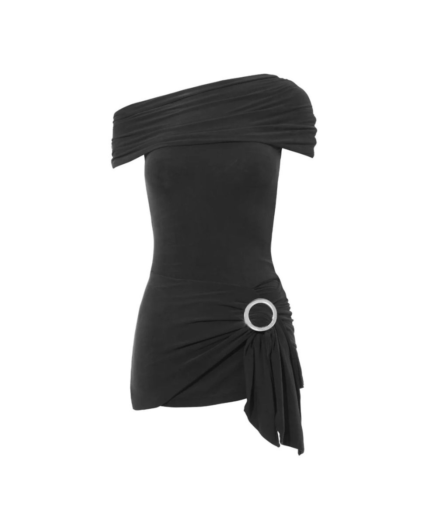The Amelia Bandeau Mini Dress in Black