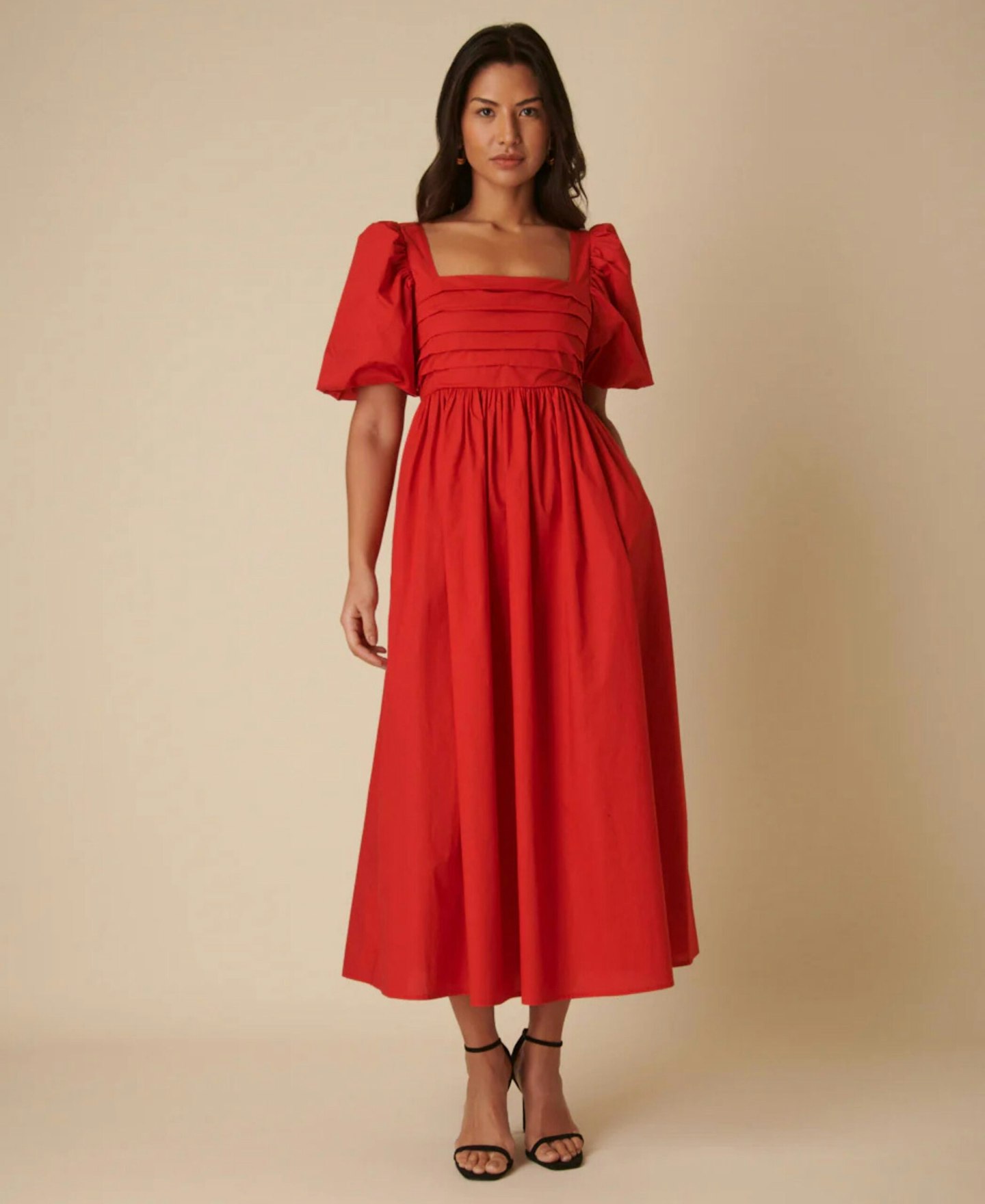 Nova Midi Dress, Red
