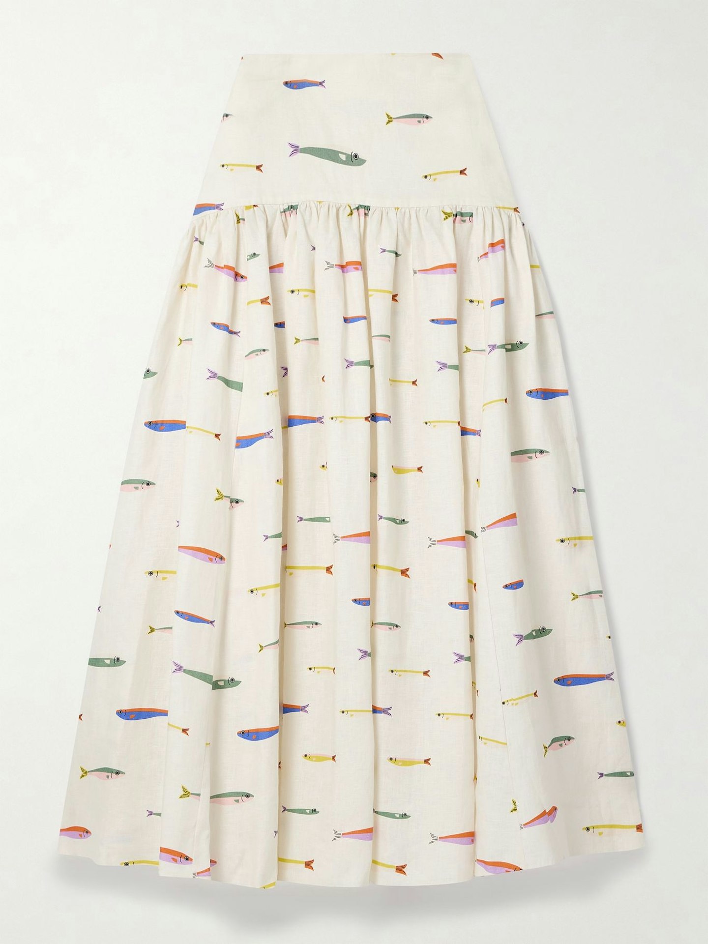 Staud, Procida Printed Linen Skirt