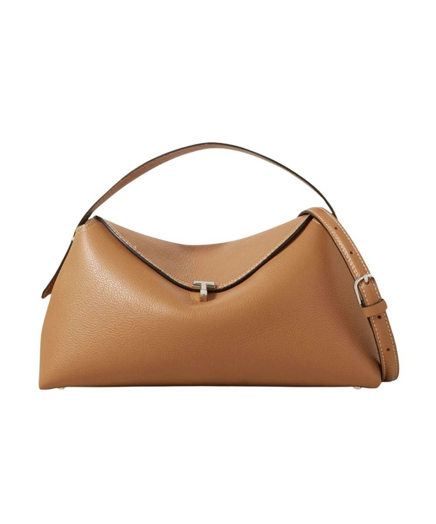 T-Lock Textured Leather Shoulder Bag