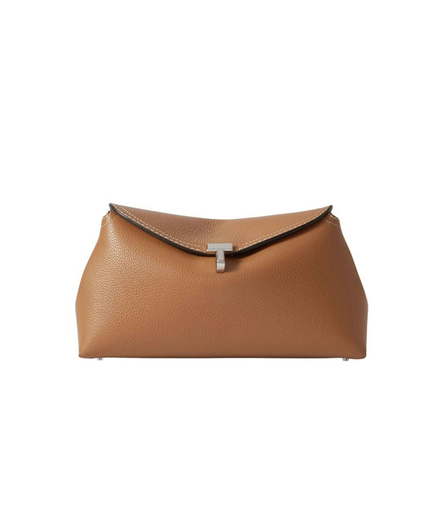 T-Lock Textured Leather Clutch