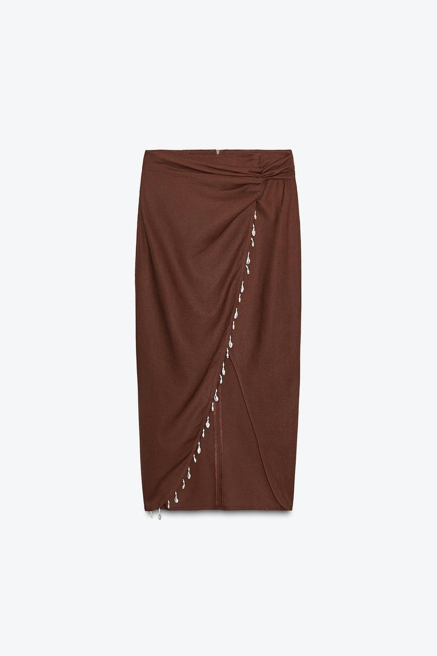 Zara, Midi Skirt With Shells