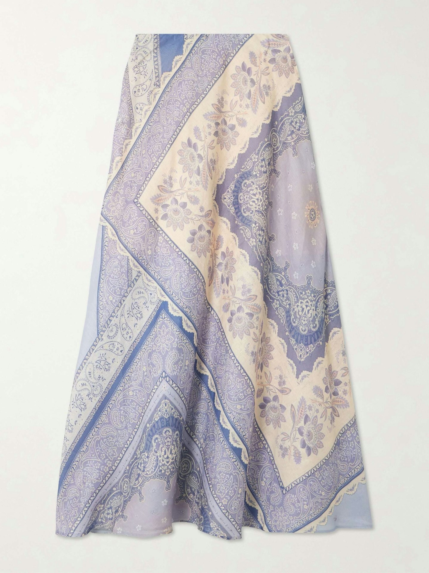 Zimmermann, Lucky Banadana-Print Linen SKirt