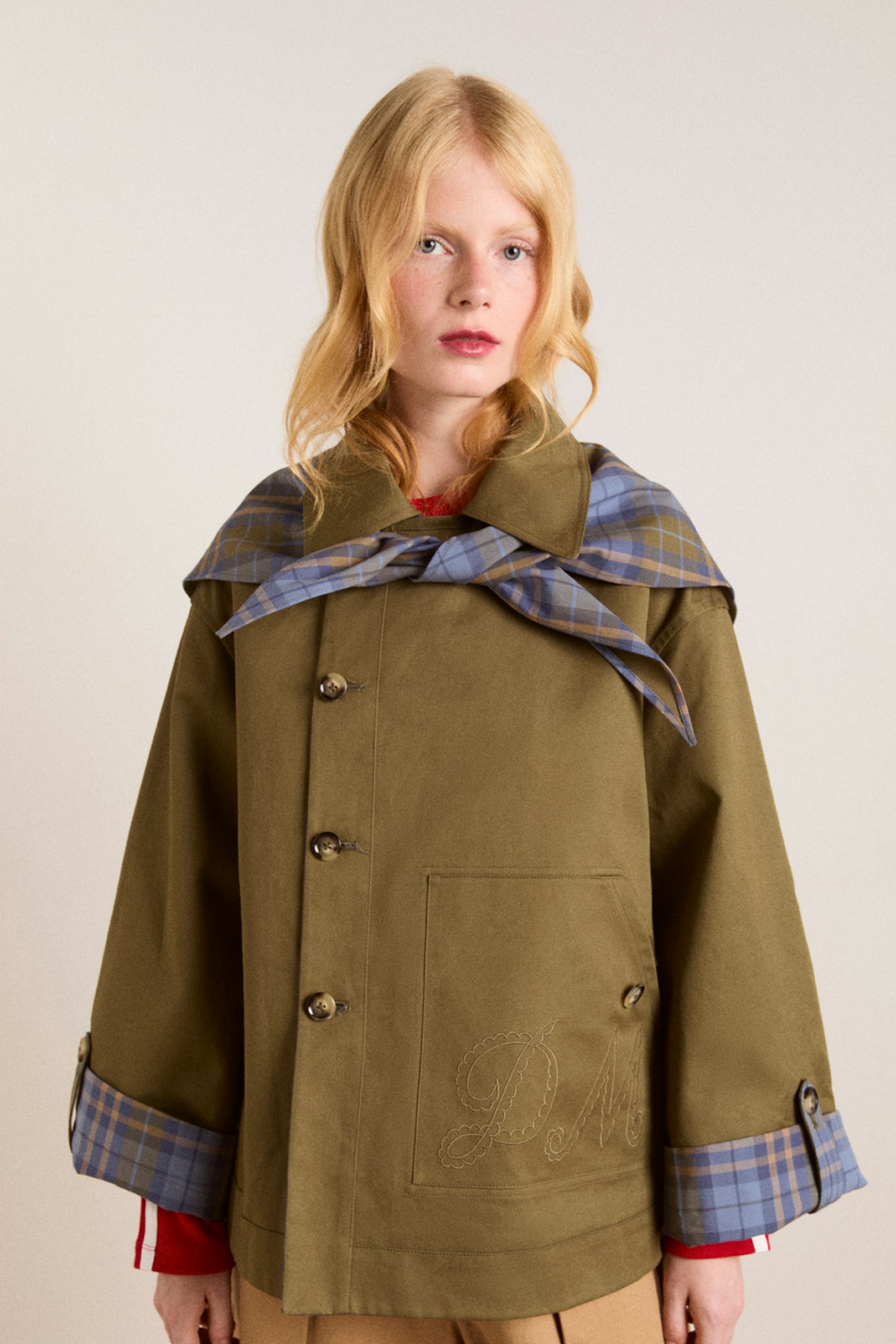 Damson Madder Reversible Jerry Crop Trench Coat