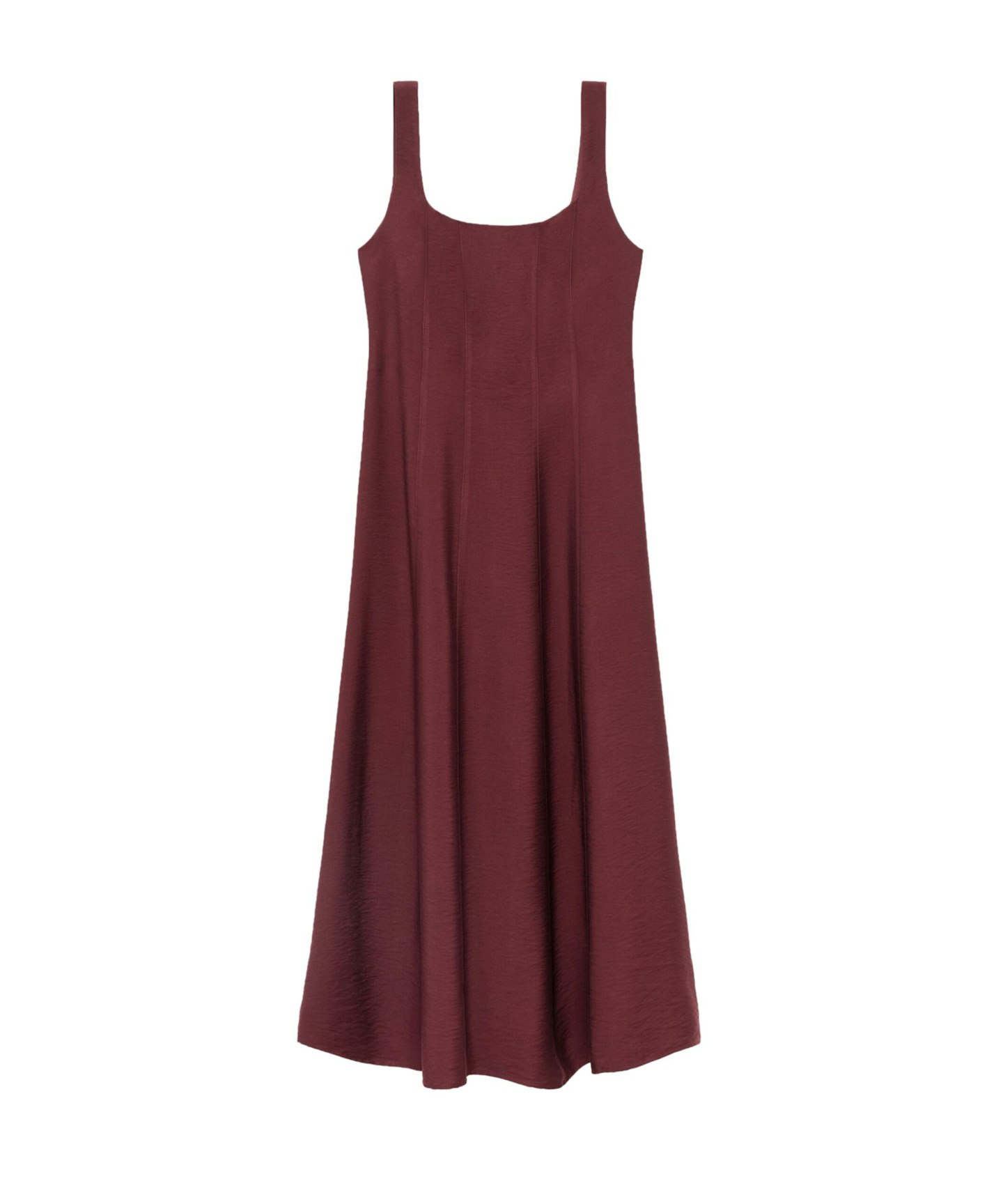Mango Burgundy Midi-Dress