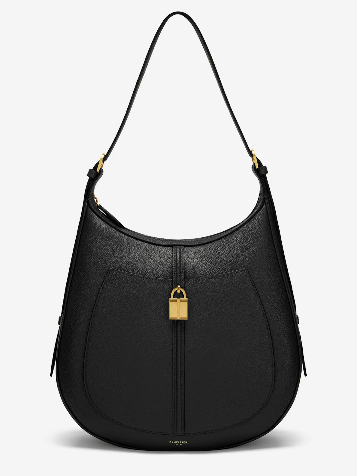 DeMellier, The Siena Hobo in Black Small Grain