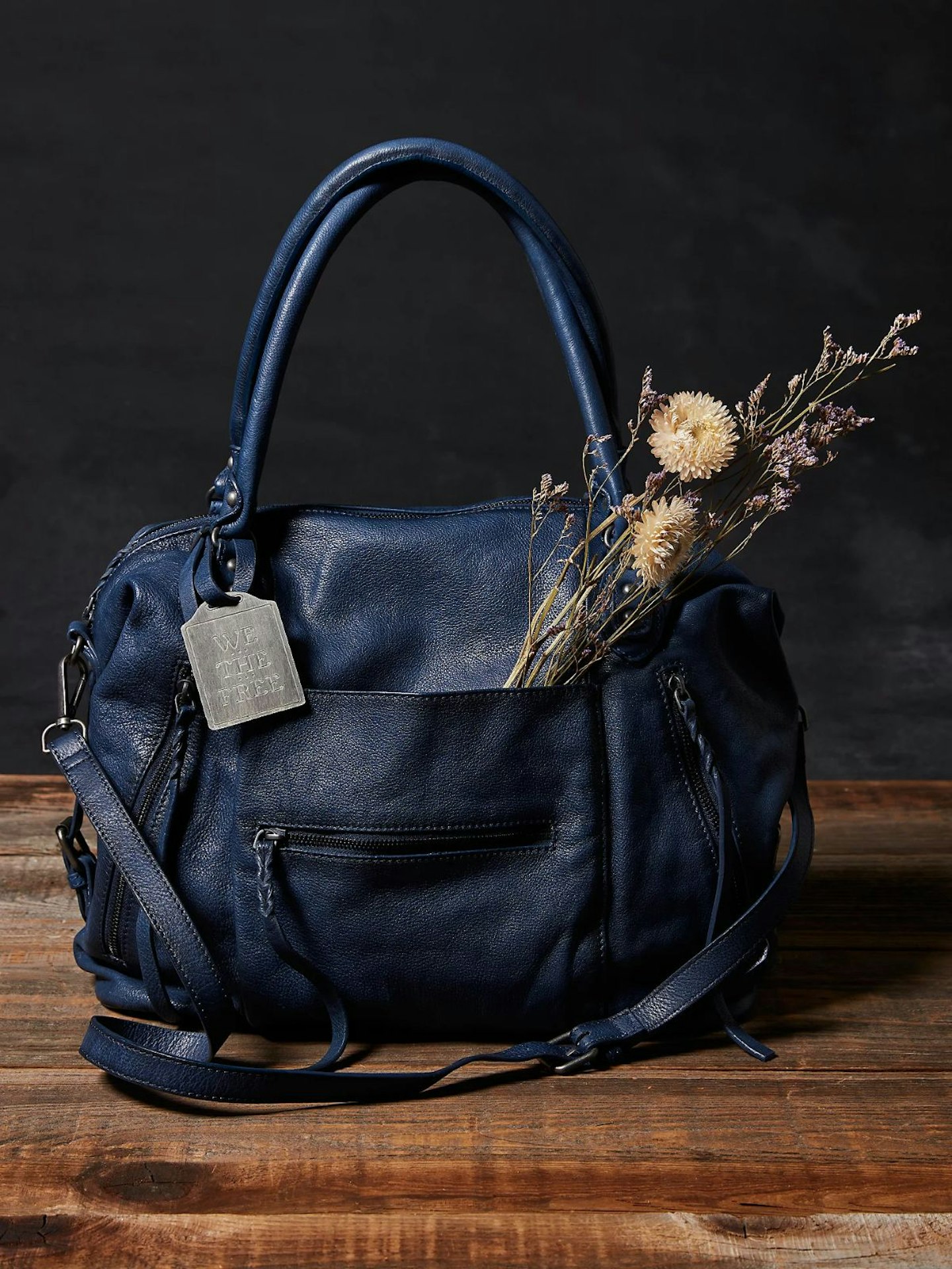 Free People, Emerson Tote Bag - Dark Rinse