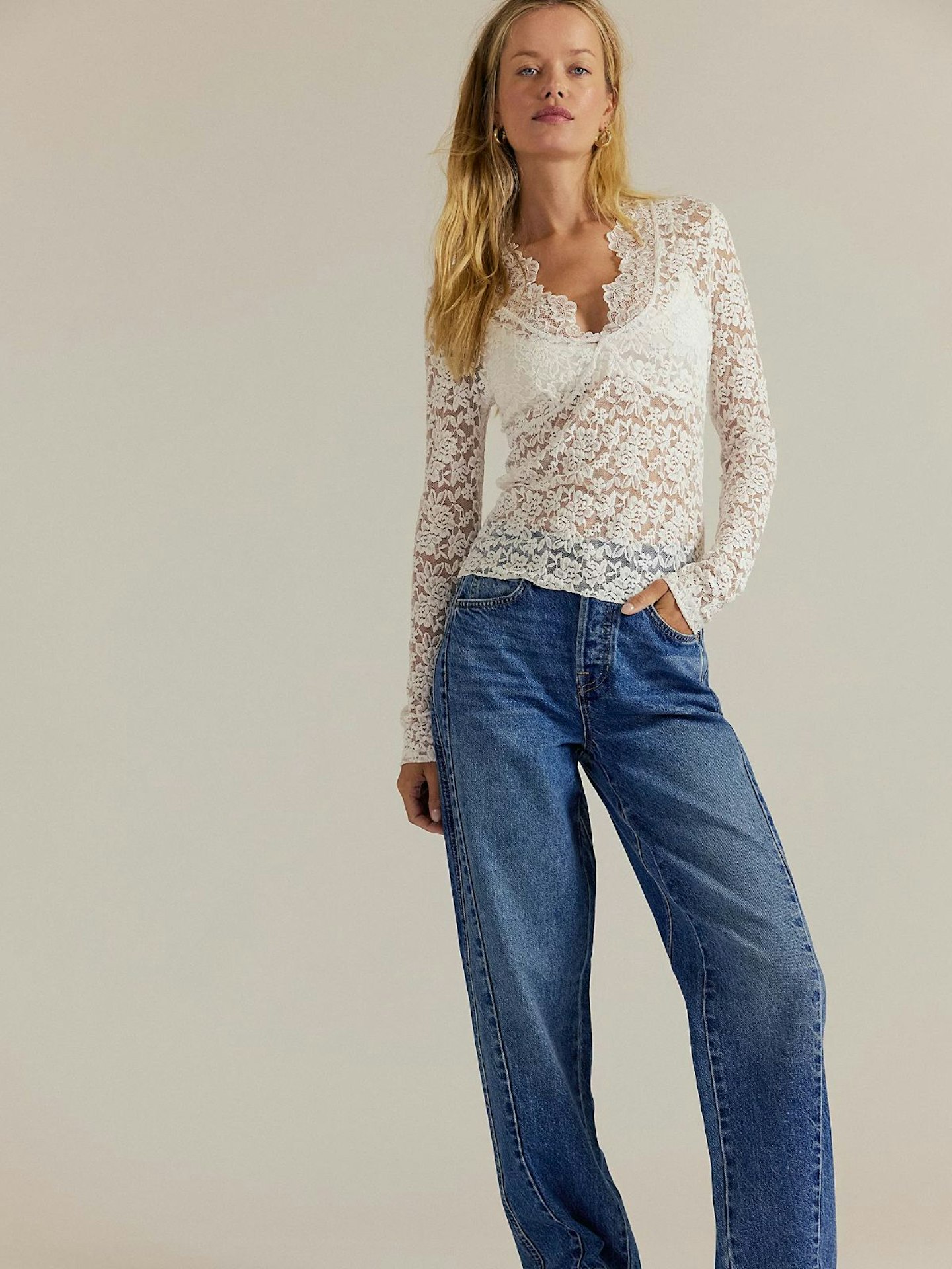 We Are The Free Stick Around Slim Curve Jeans