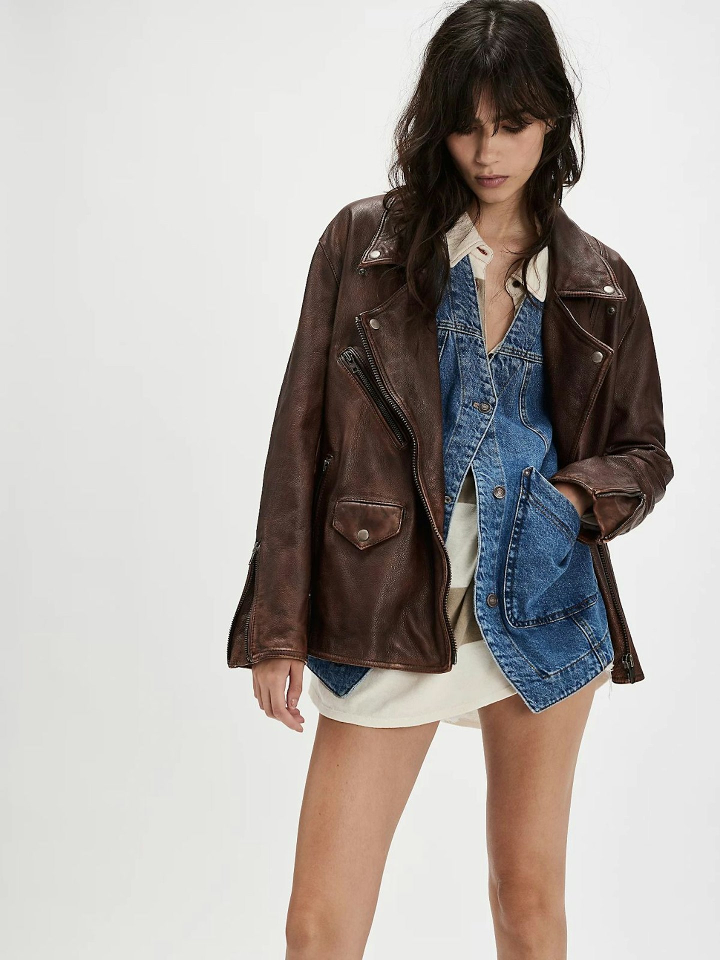 Free People, We Are The Free Jealousy Leather Moto Jacket