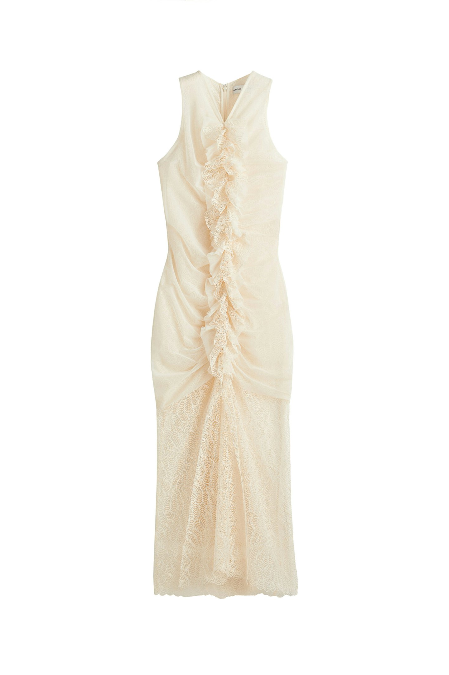 H&M Studio Collection Ruffle-Trim Lace Dress