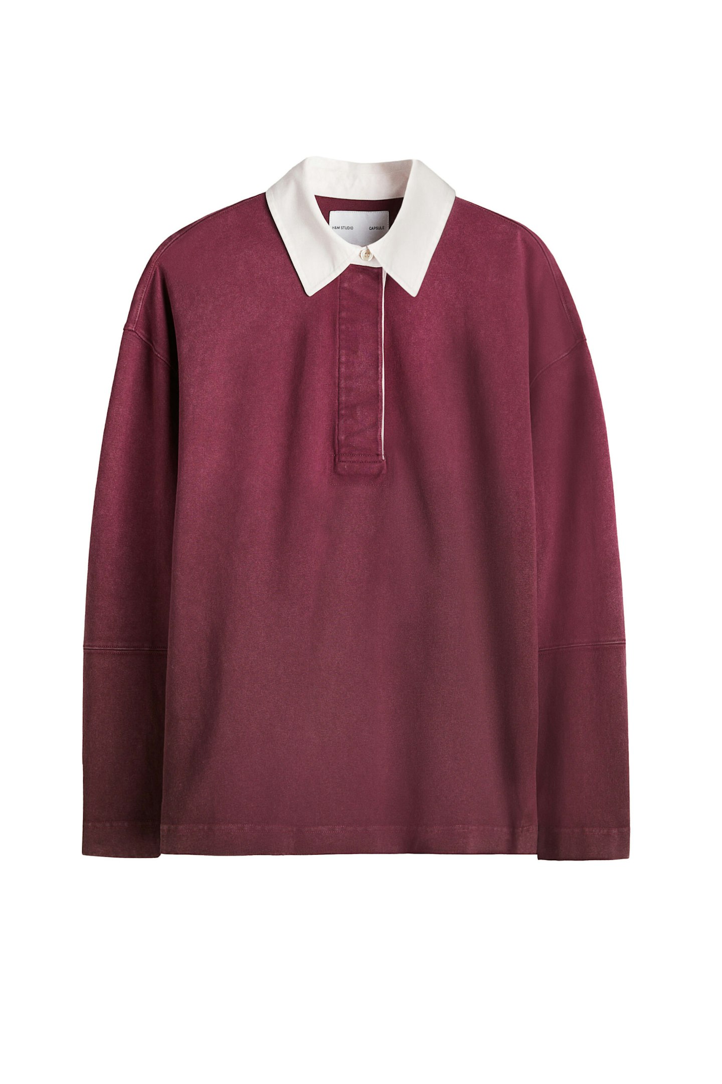 H&M Studio Collection Burgundy Polo Shirt