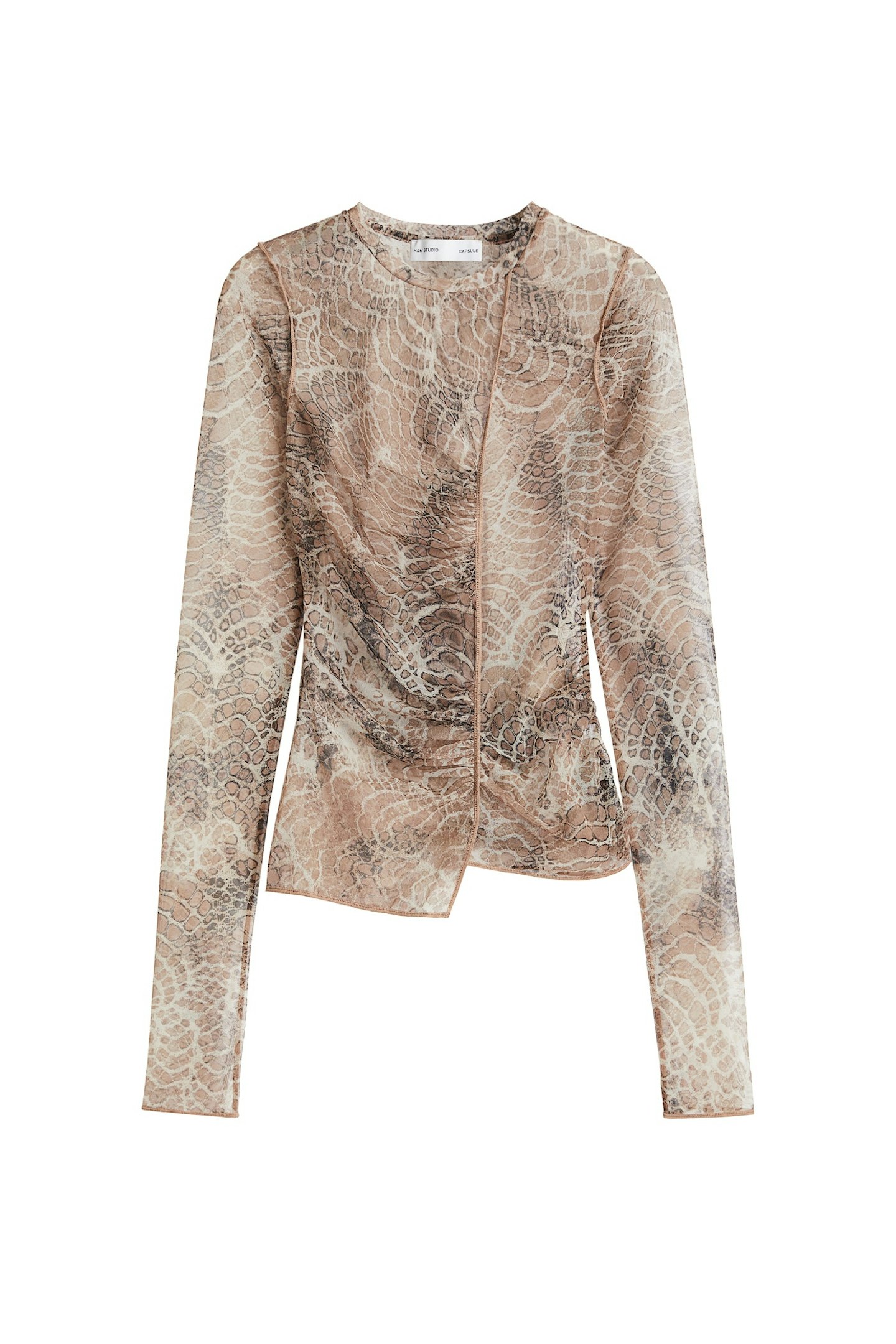 H&M Studio Collection Draped Mesh Top