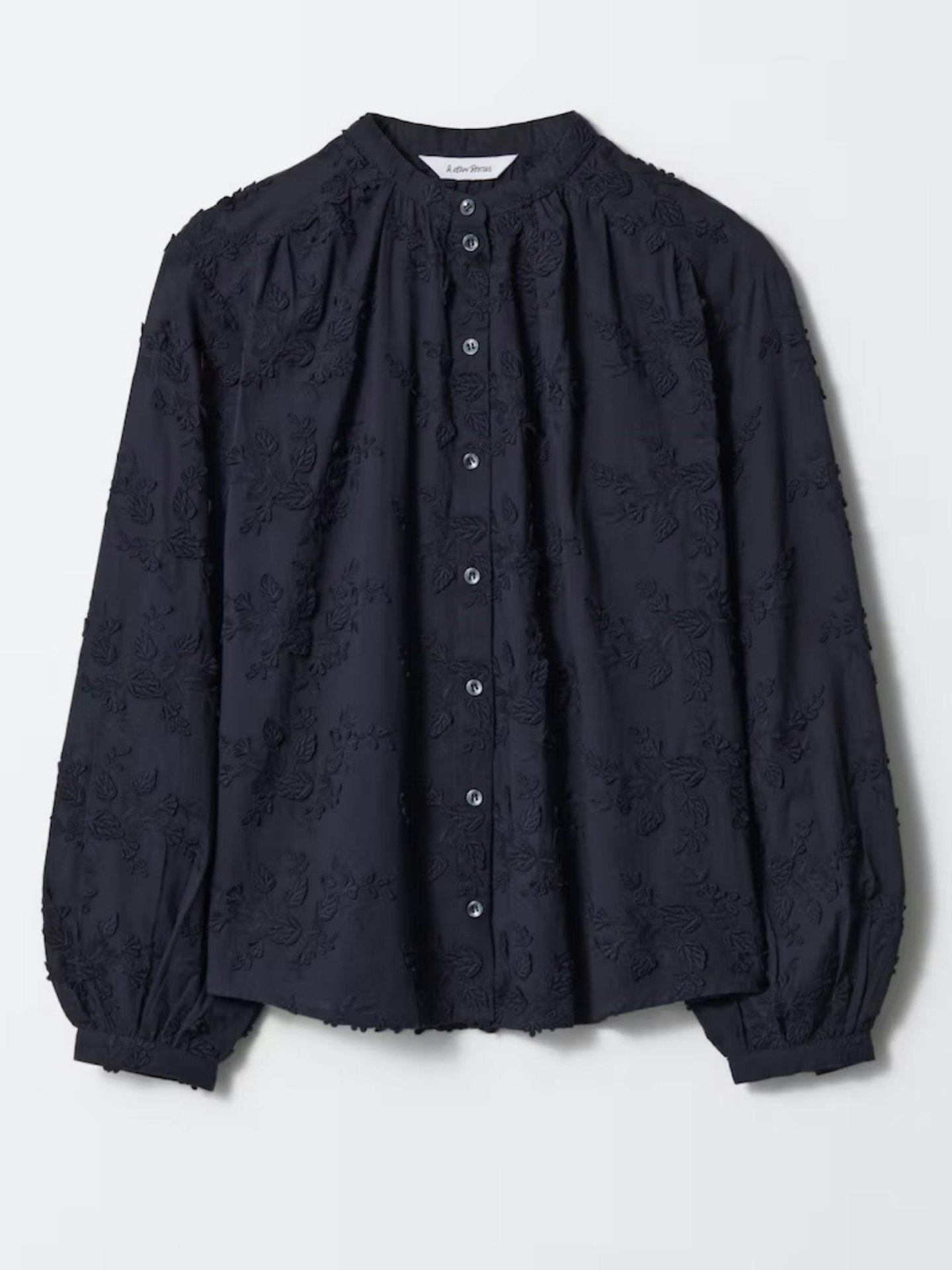 & Other Stories, Voluminous Floral-Applique Blouse