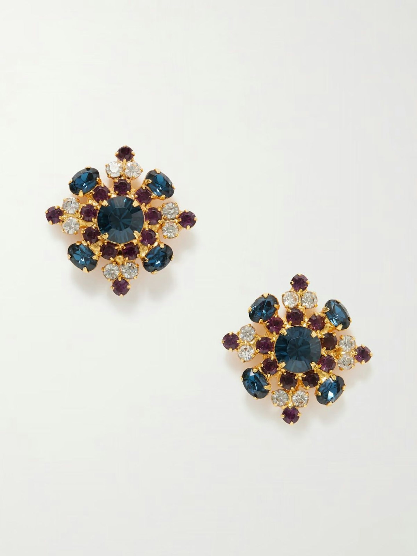 Jennifer Behr, Perola Gold-Plated Crystal Earrings