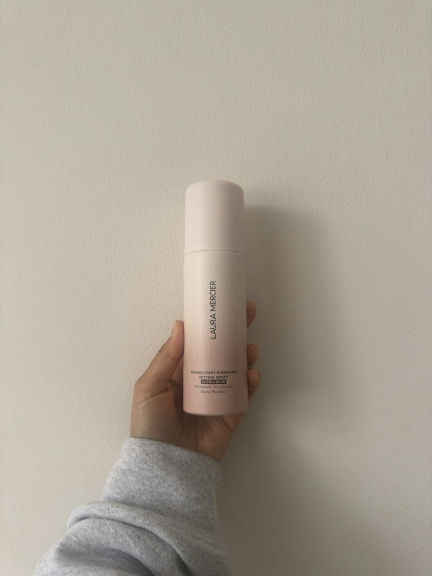 Sameeha Shaikh, beauty writer, using the Laura Mercier Translucent Hydrating Setting Spray Ultra-Blur
