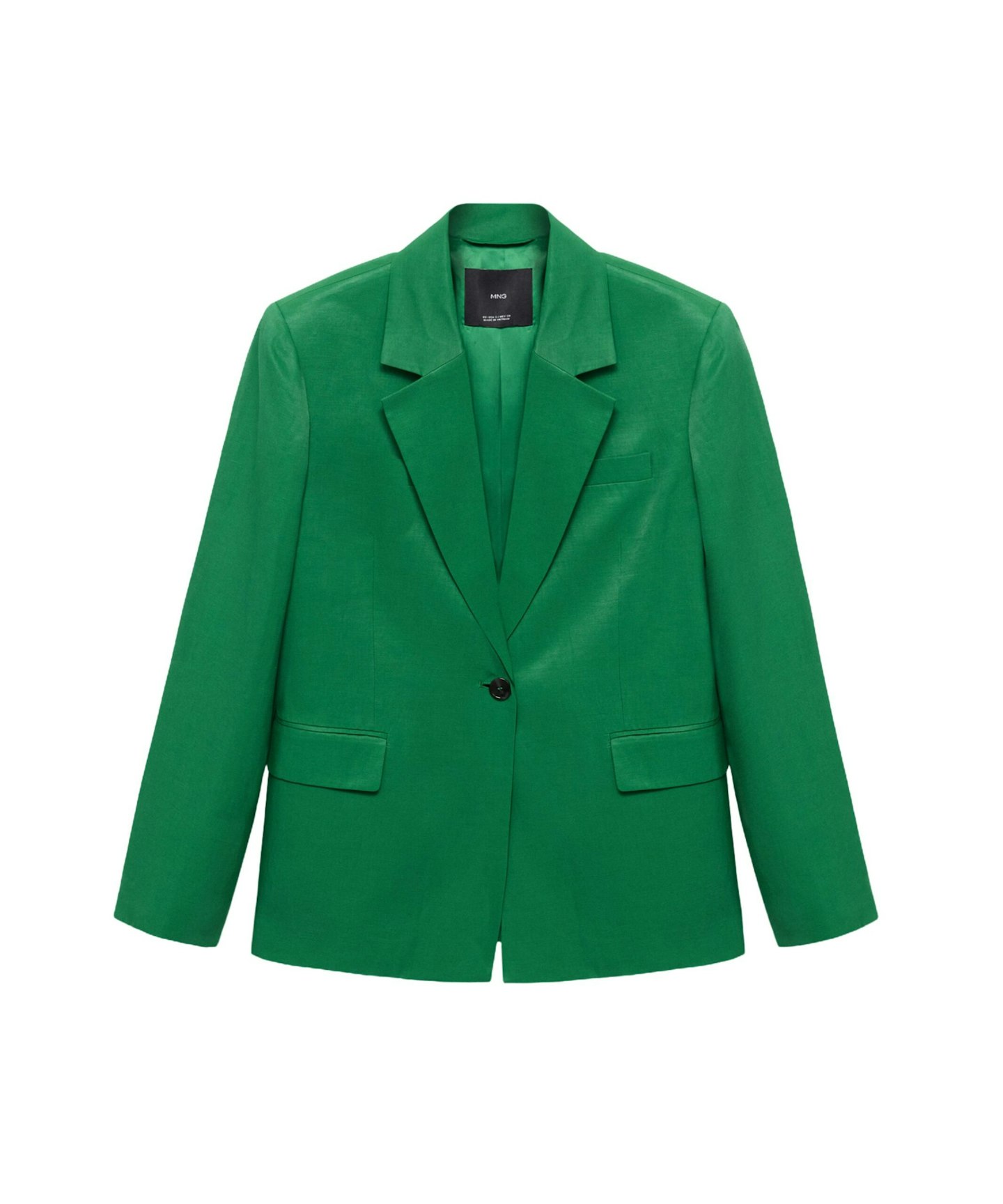 Mango Linen Blend Suit Jacket