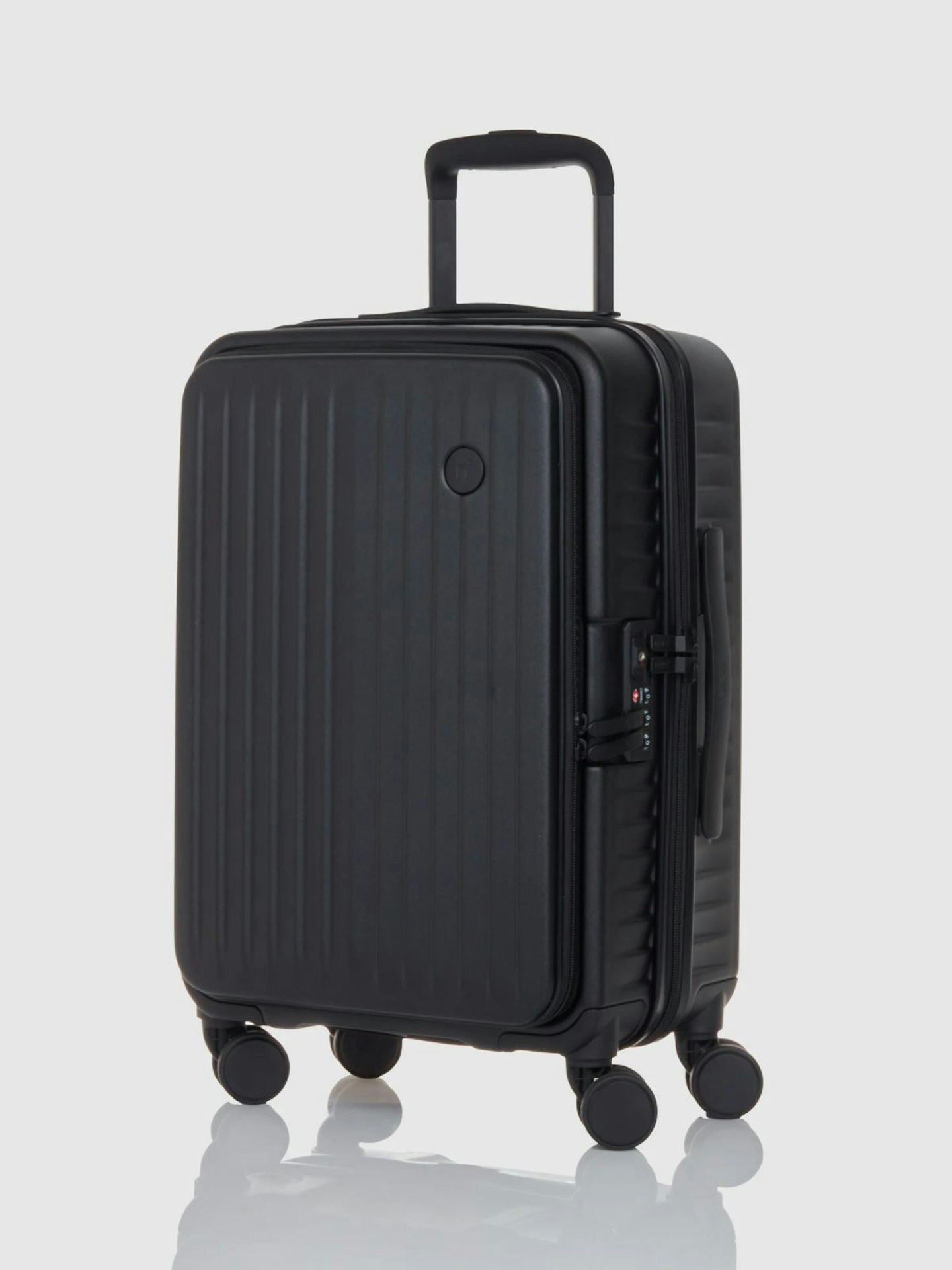 Nere, Venture Dual Open Cabin Suitcase - Black