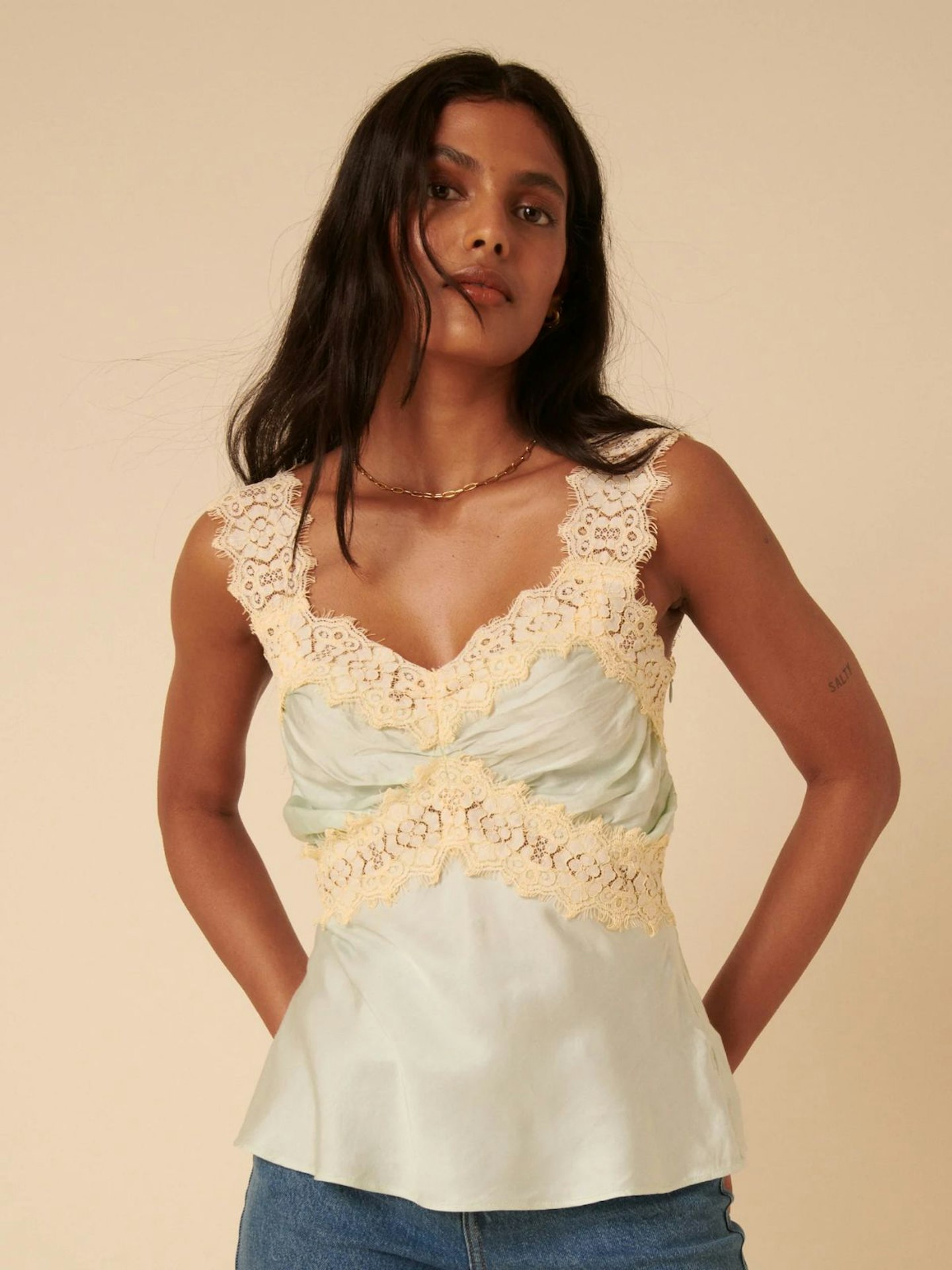 Nobody's Child, Poppy Delevingne Blue Camille Cami Top
