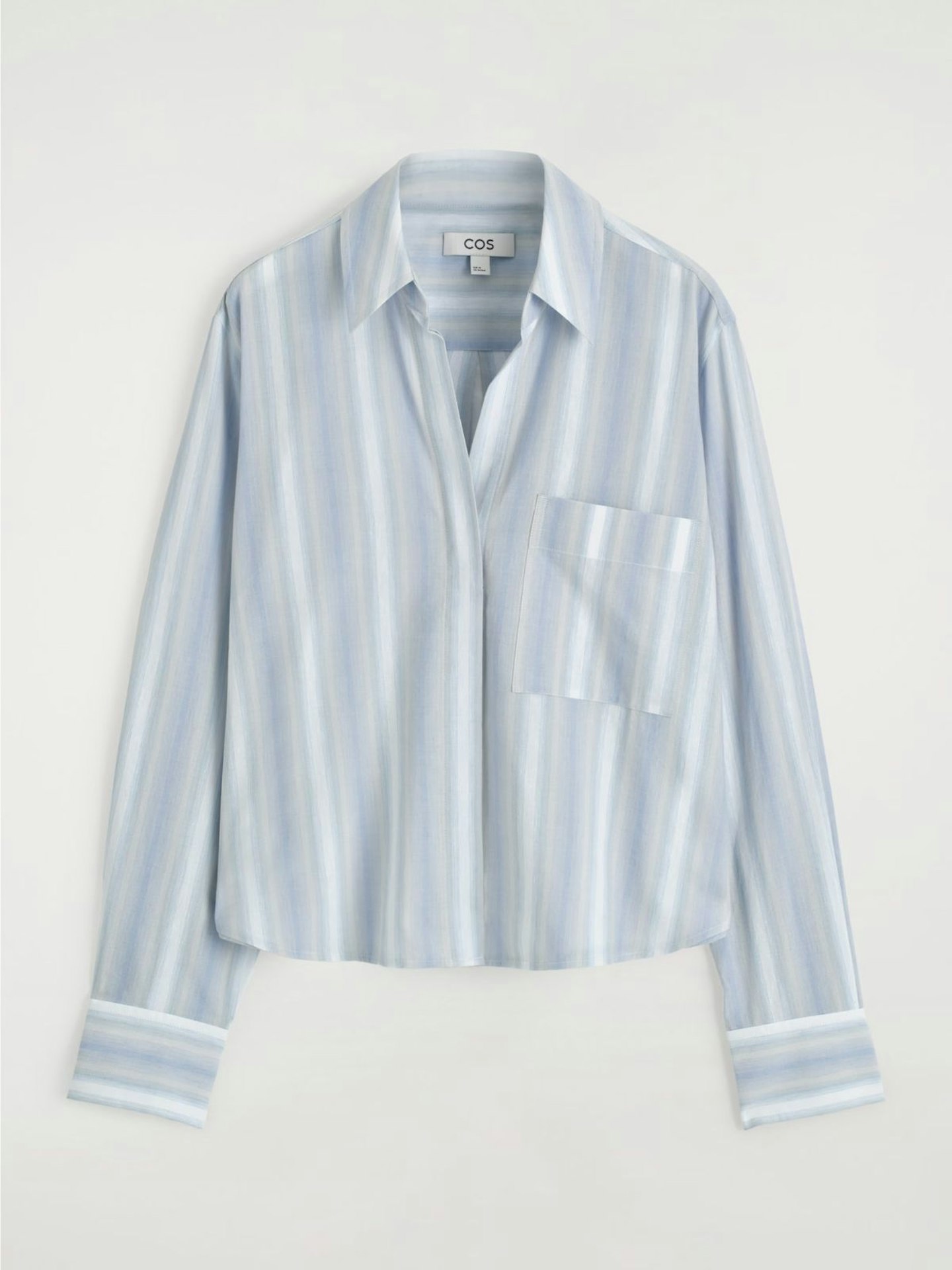 COS, Cropped Striped Cotton Shirt